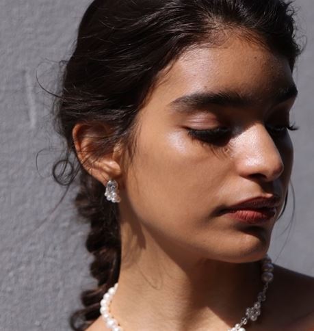 The Alchemy of Time Sterling Silver Cubic Zirconia and Pearl Earrings