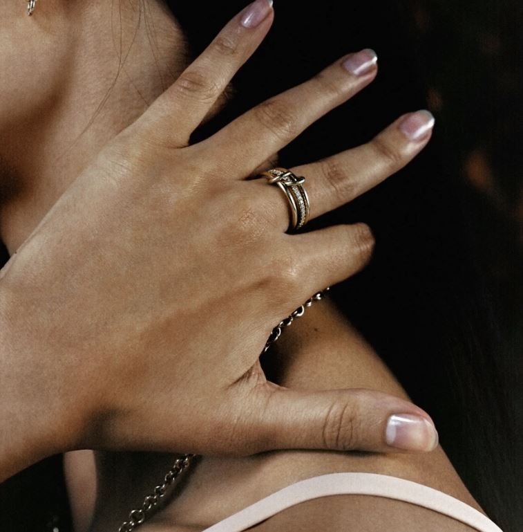 Sonny 18K Two-Tone Gold Diamond Linked Rings