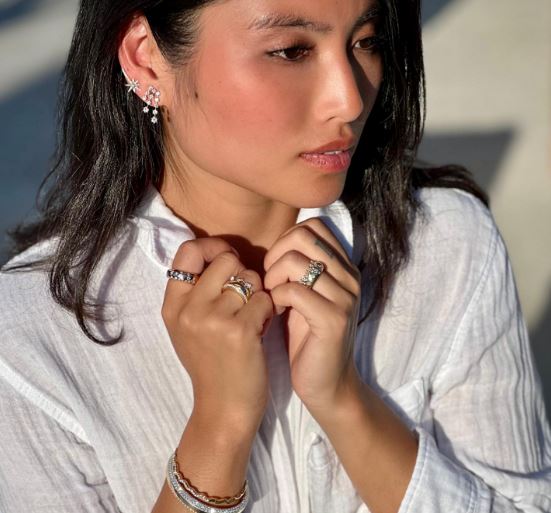 Floating 18K Gold Diamond Earrings