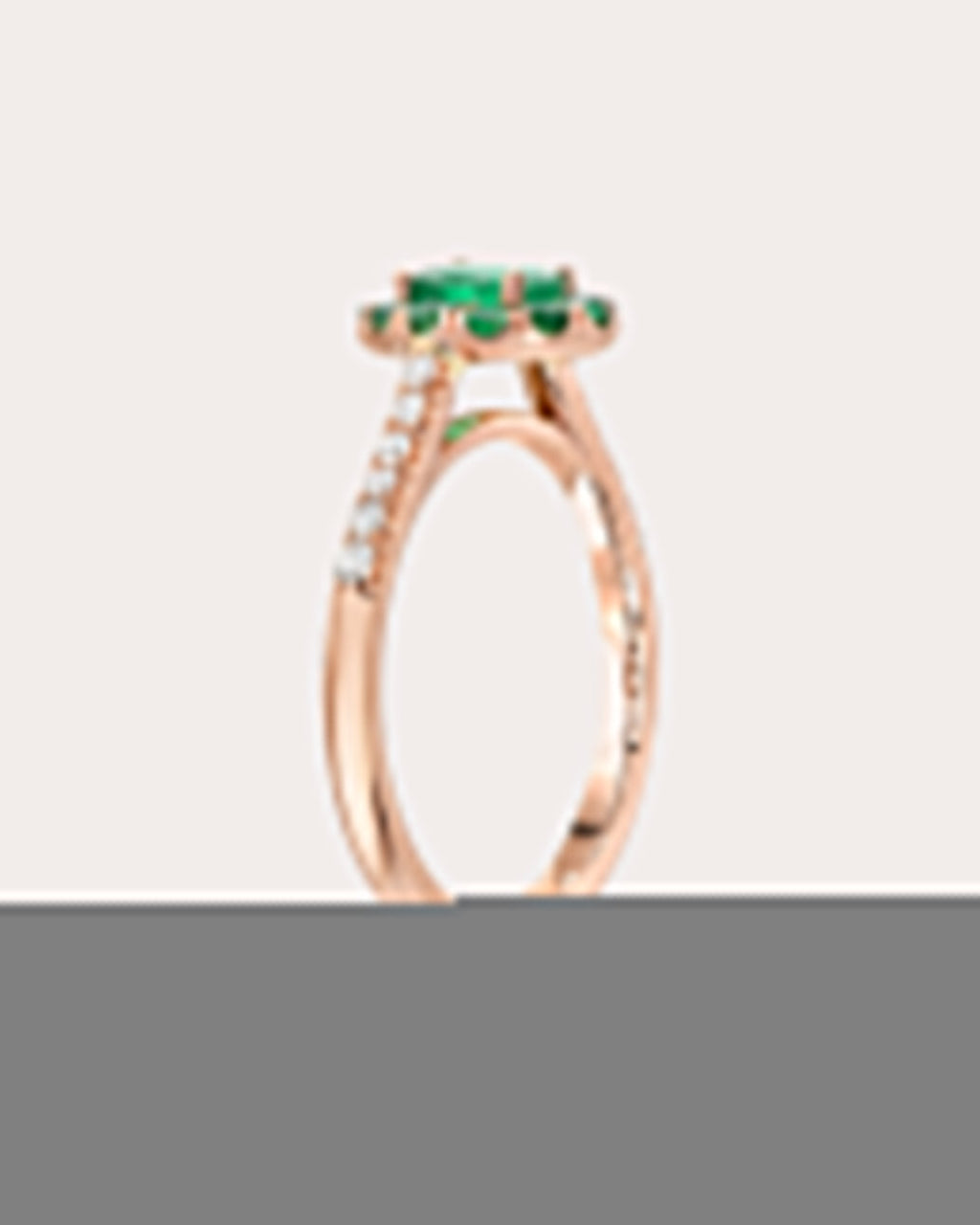 Caroline 18K Gold Emerald and Diamond Ring