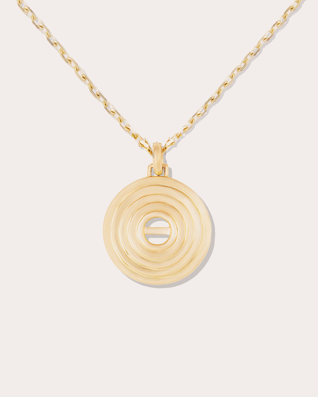 The Edge 14K Gold Diamond Disk Pendant Necklace