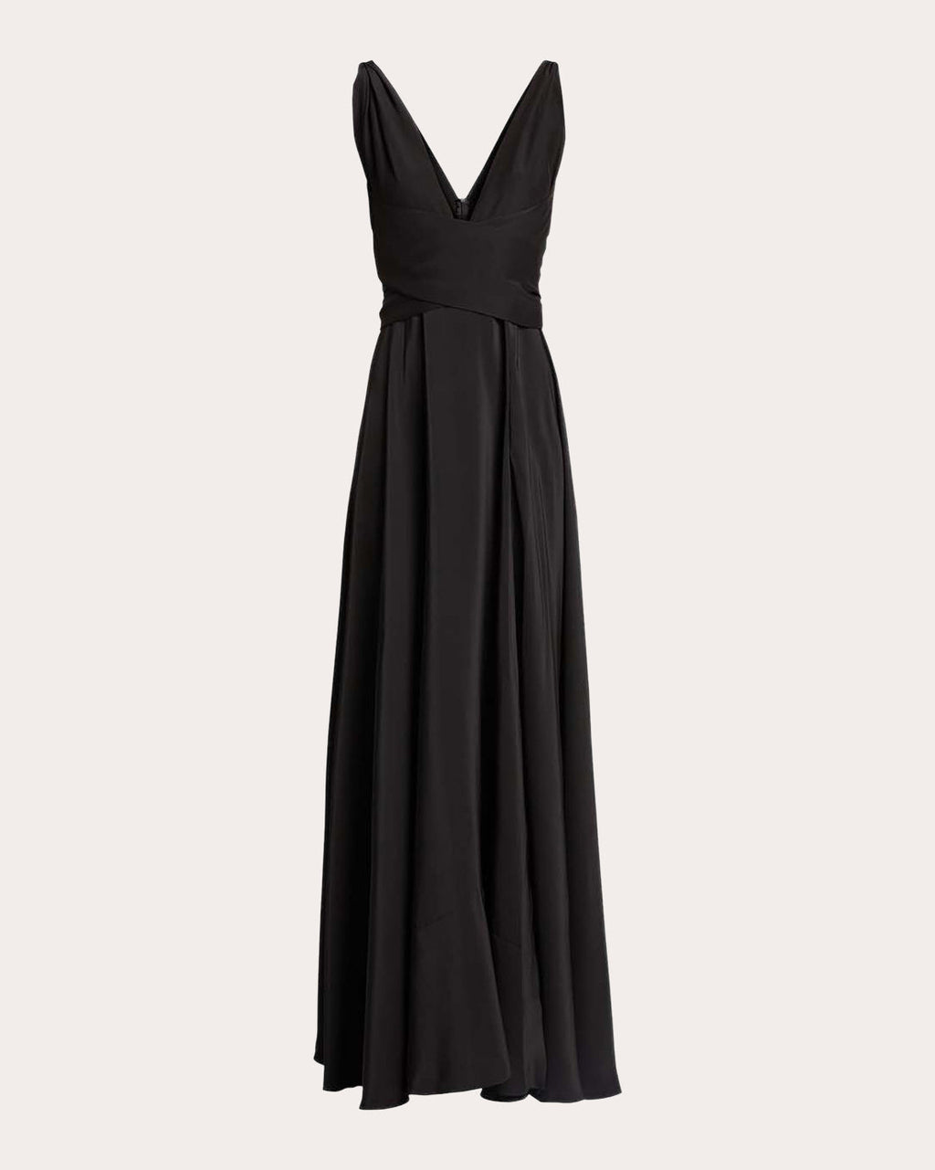 Cirrus Belted Silk-Charmeuse Gown