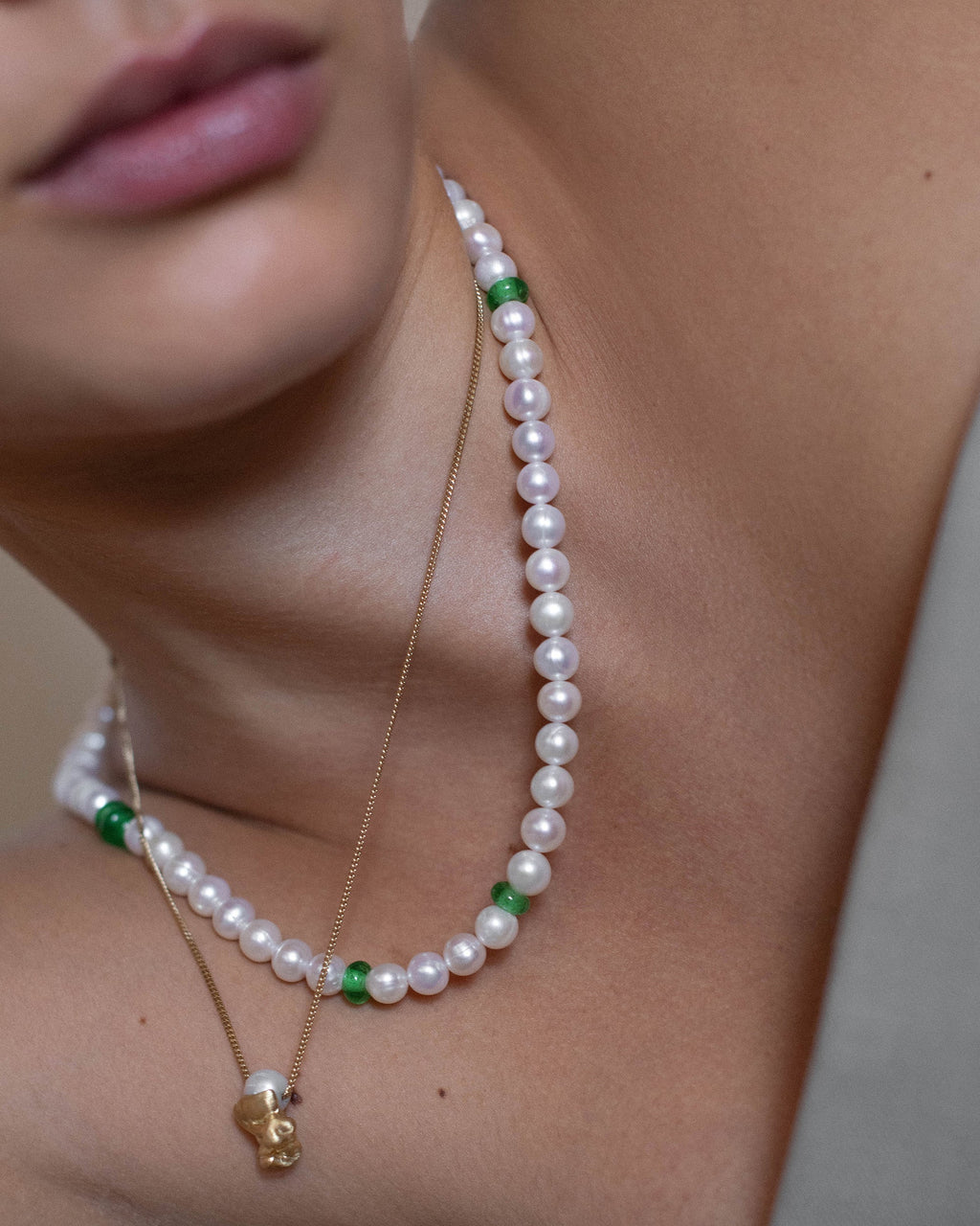 "Notsobig" 14K Gold-Plated Silver and Pearl Pendant Necklace