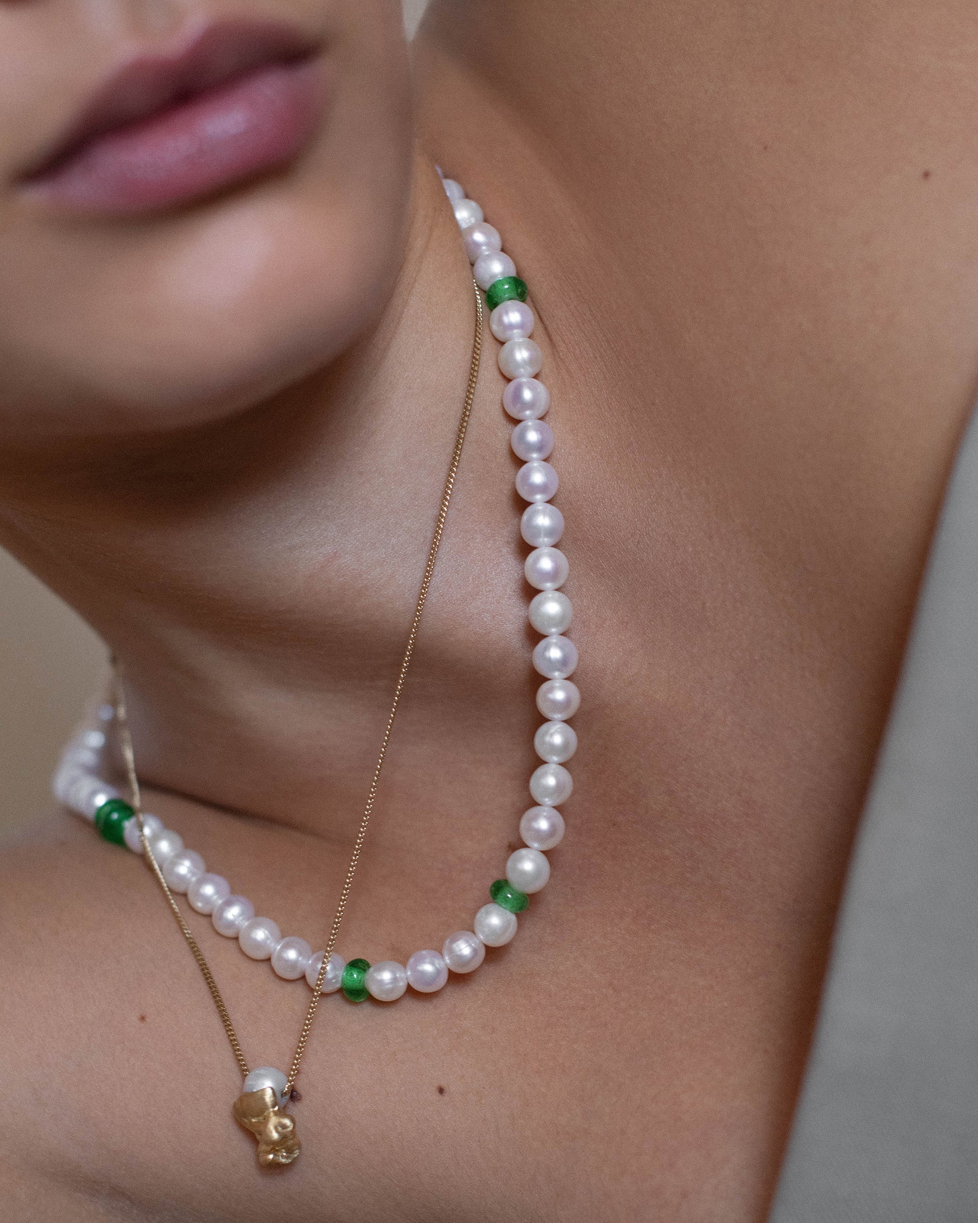 "Notsobig" 14K Gold-Plated Silver and Pearl Pendant Necklace