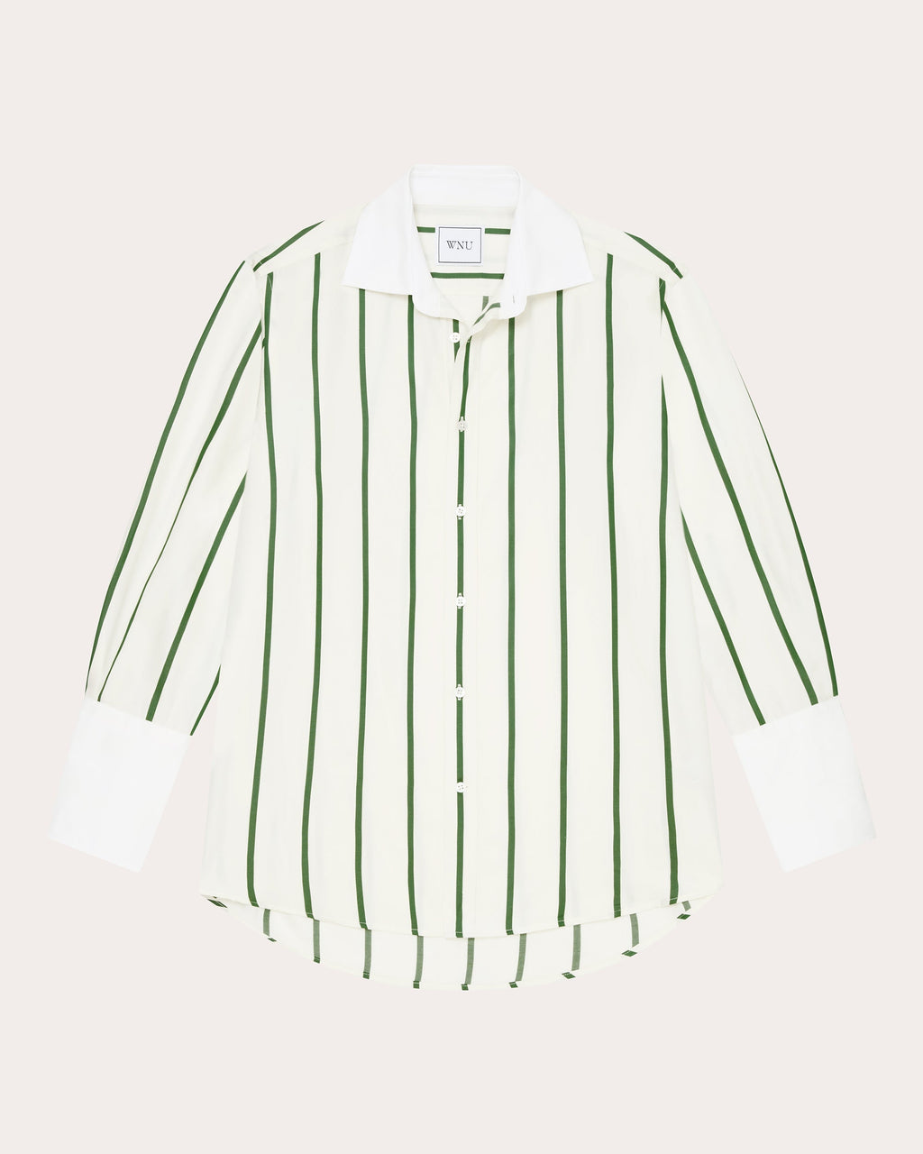 The Boyfriend Stripe Tencel™ Exaggerated-Cuff Button-Up Shirt