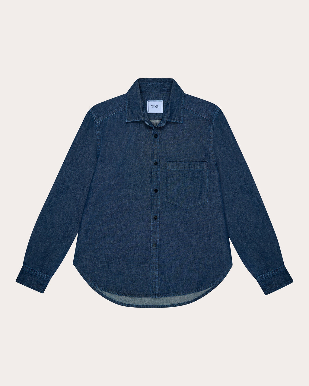 The Classic Cotton Denim Button-Up Shirt