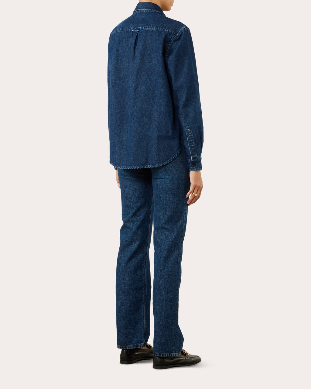 The Classic Cotton Denim Button-Up Shirt