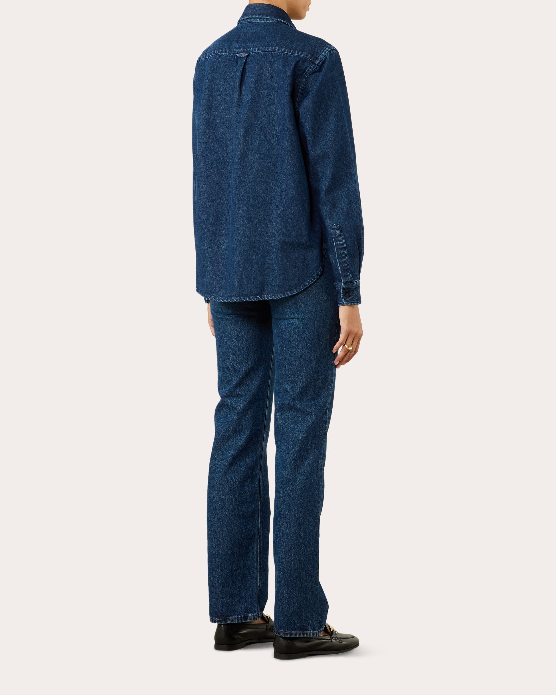 The Classic Cotton Denim Button-Up Shirt