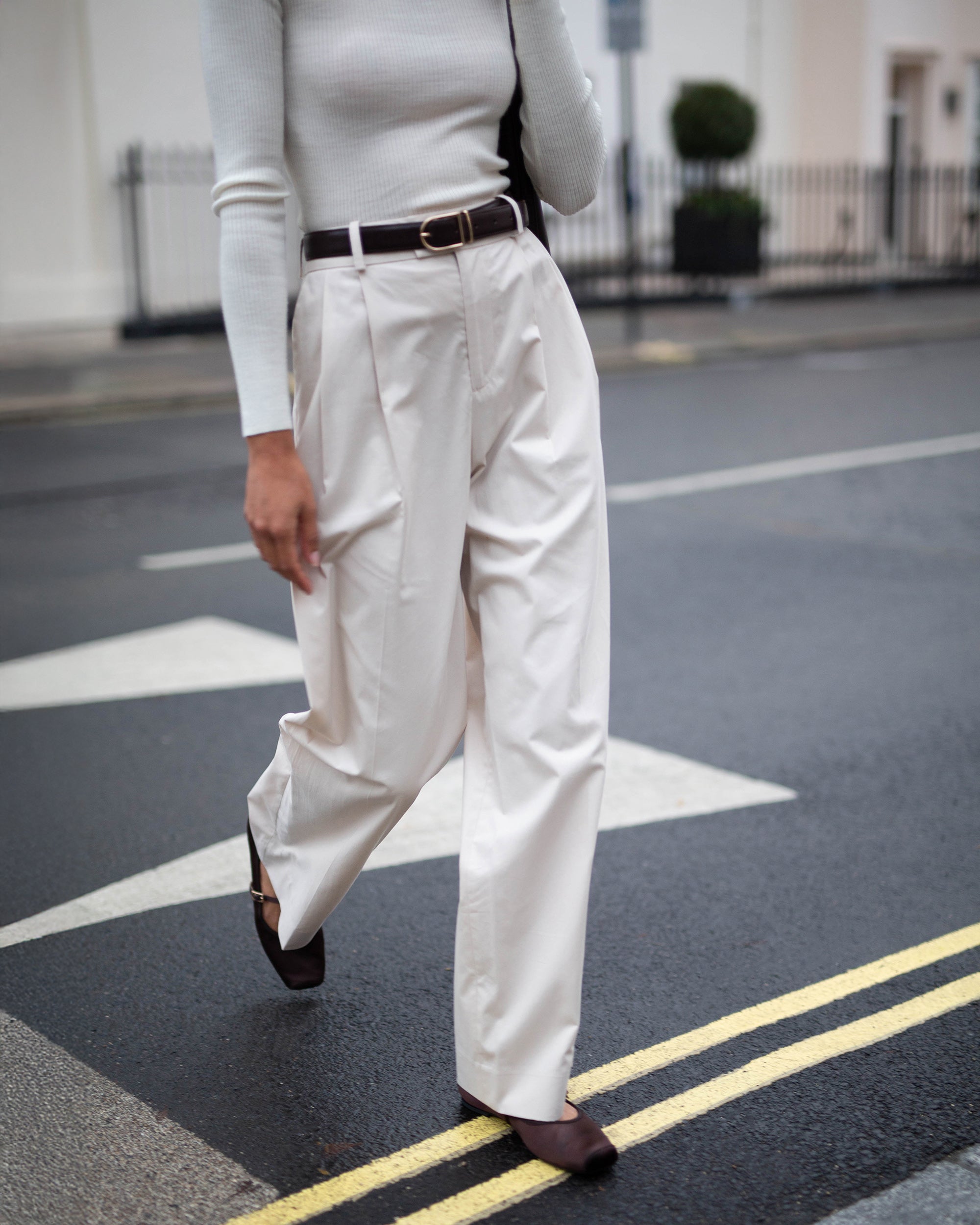 Rampling Organic Cotton Wide-Leg Trousers