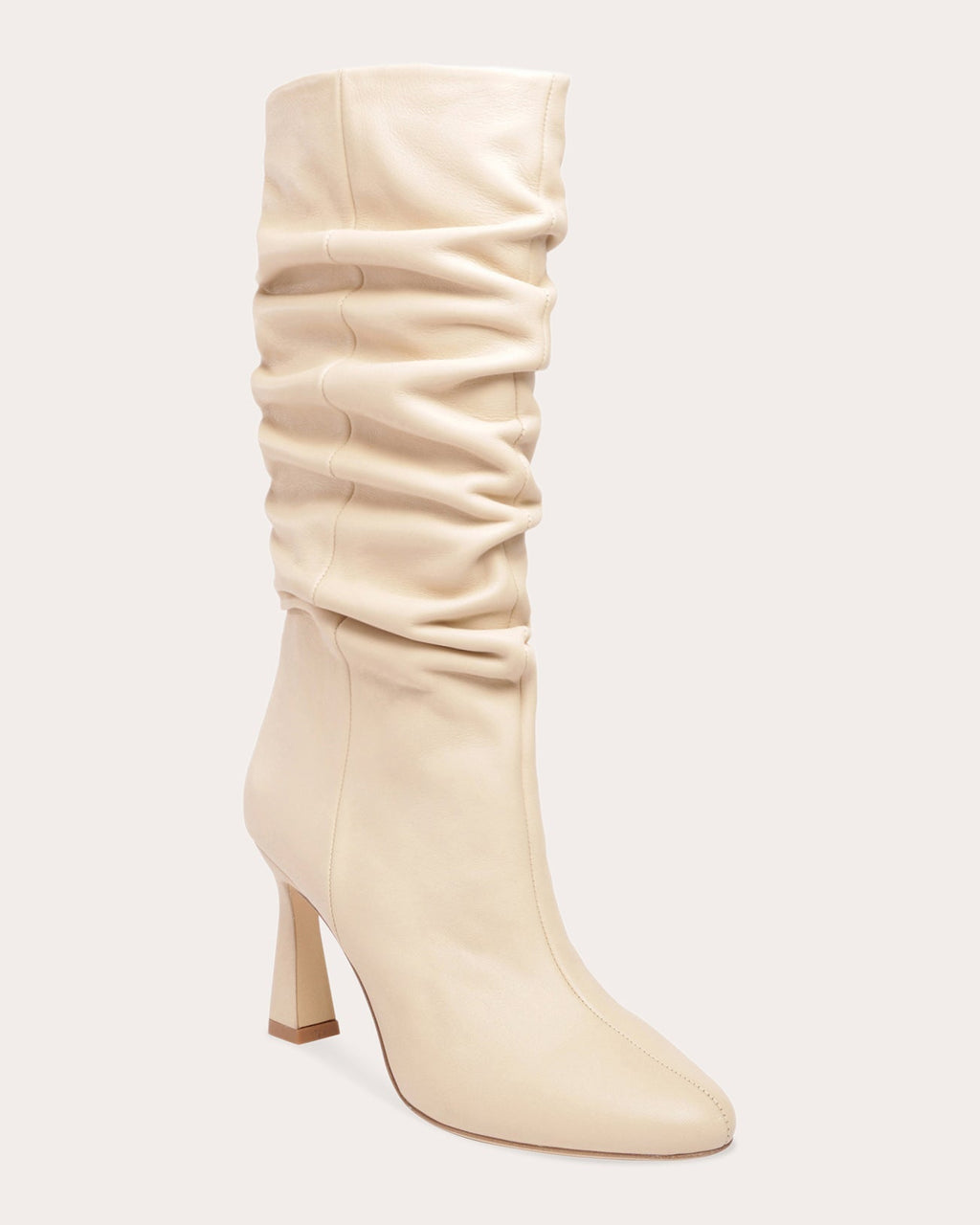 Squeen Ruched Leather Boot