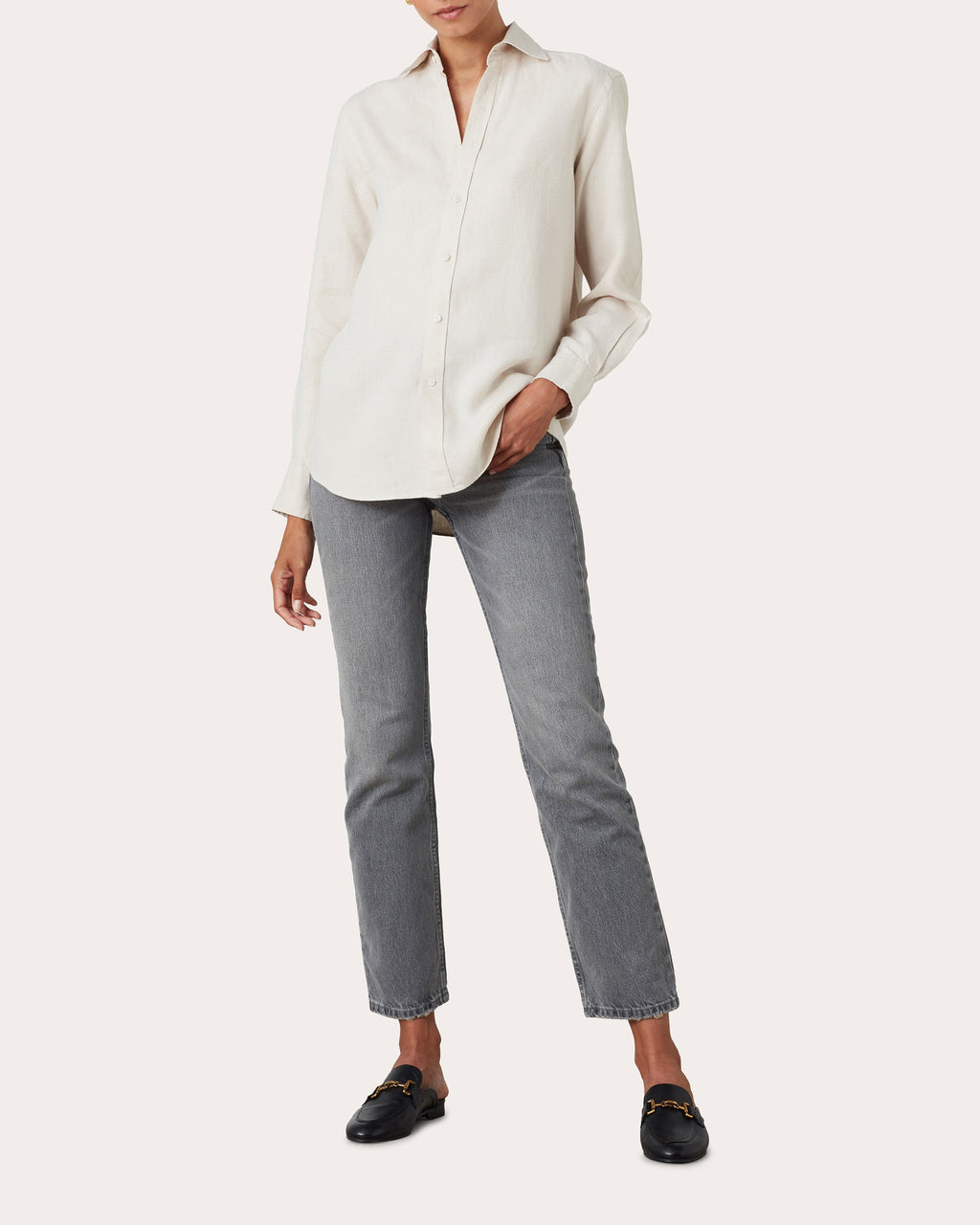 The Boyfriend Striped Hemp Shirt