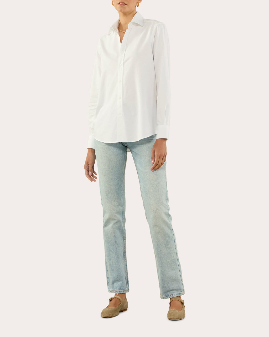 The Boyfriend Oxford Cotton Button-Up Shirt