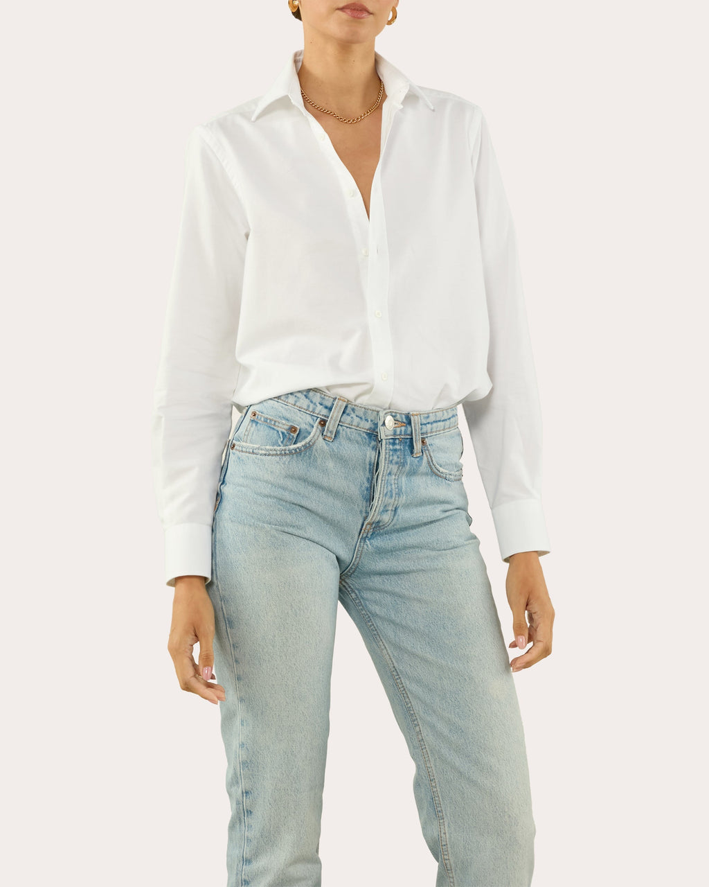 The Boyfriend Oxford Cotton Button-Up Shirt