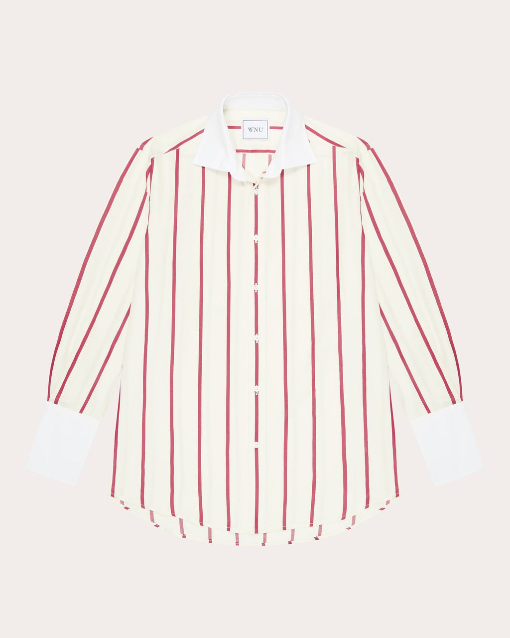 The Boyfriend Stripe Tencel™ Exaggerated-Cuff Button-Up Shirt