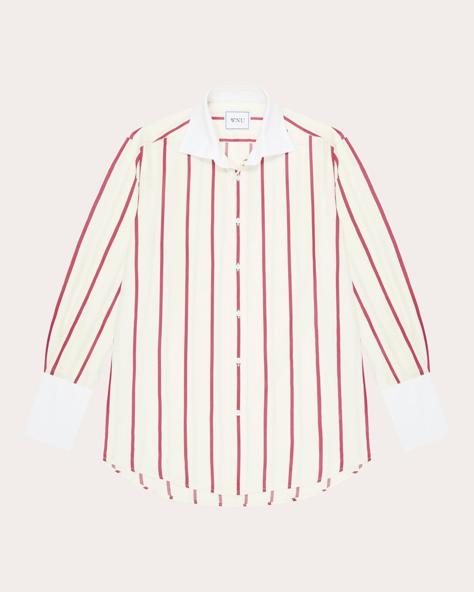 The Boyfriend Stripe Tencel™ Exaggerated-Cuff Button-Up Shirt
