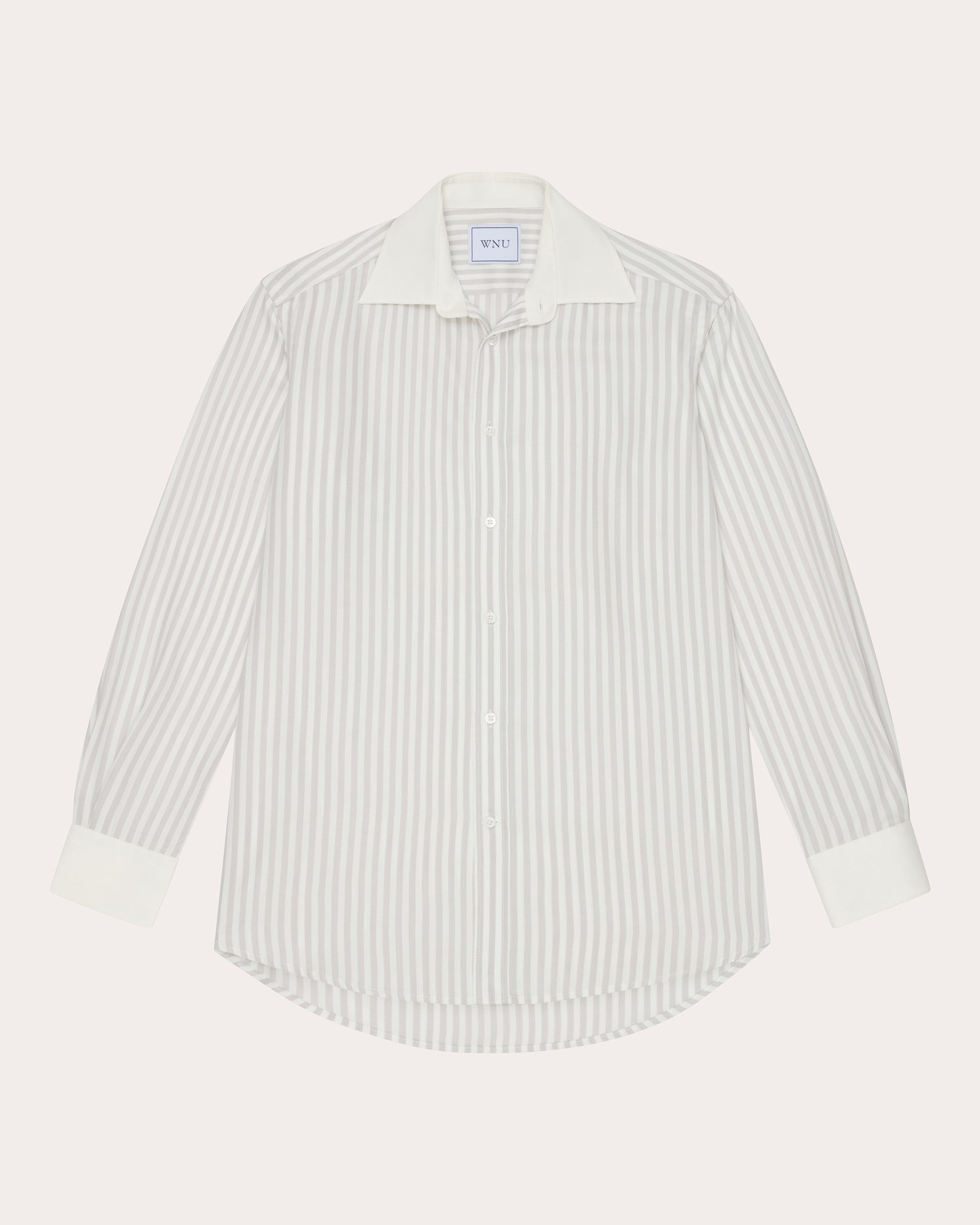 The Boyfriend Stripe Tencel™ Contrast Button-Up Shirt