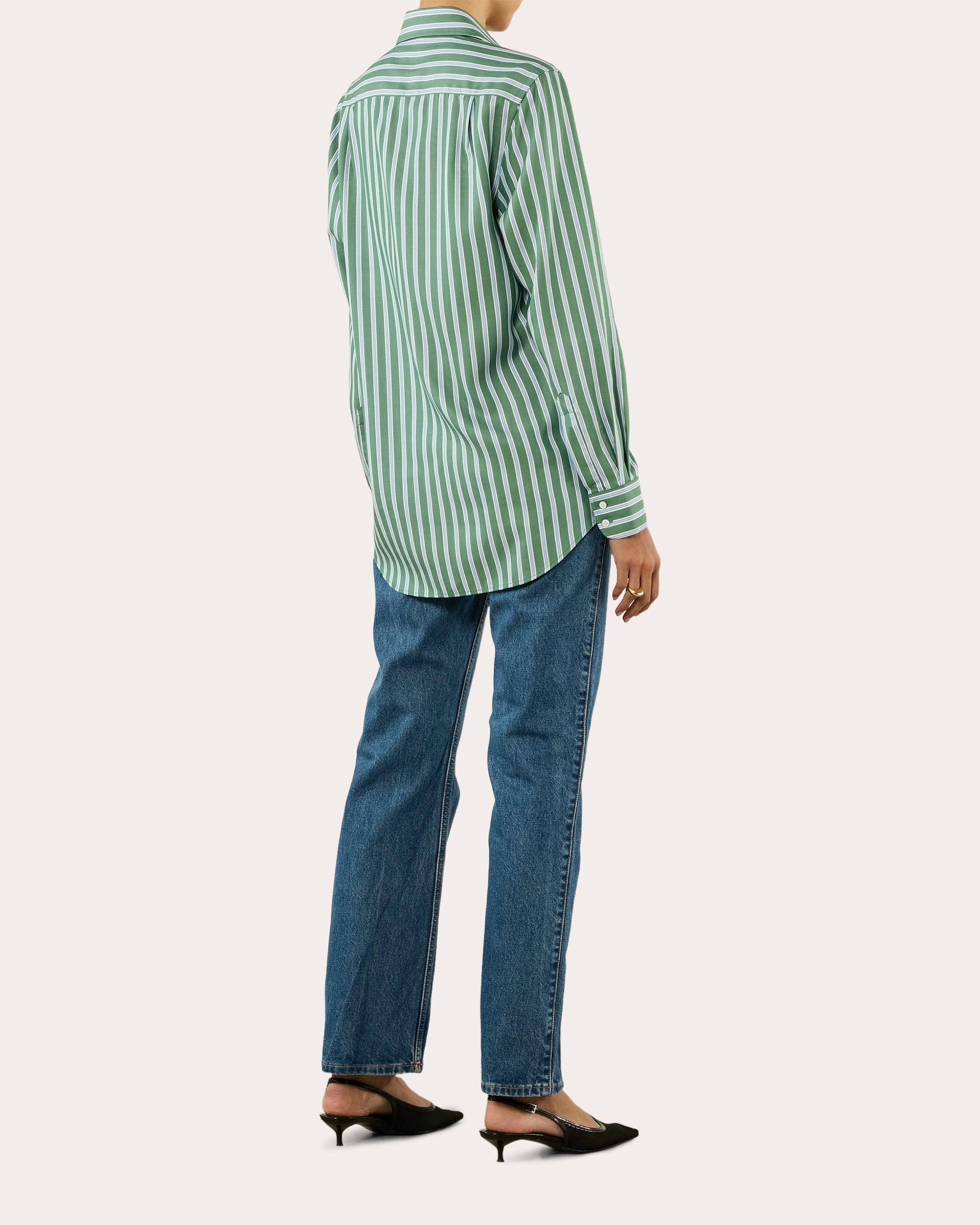 The Boyfriend Stripe Tencel™ Button-Up Shirt