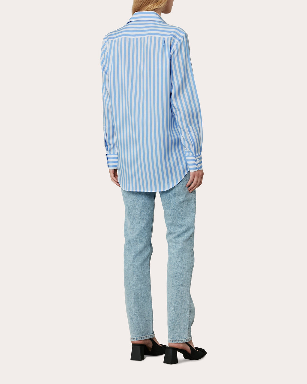 The Boyfriend Striped Tencel Shirt