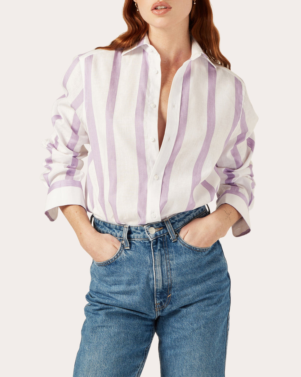 The Boyfriend Striped Linen-Cotton Blend Shirt