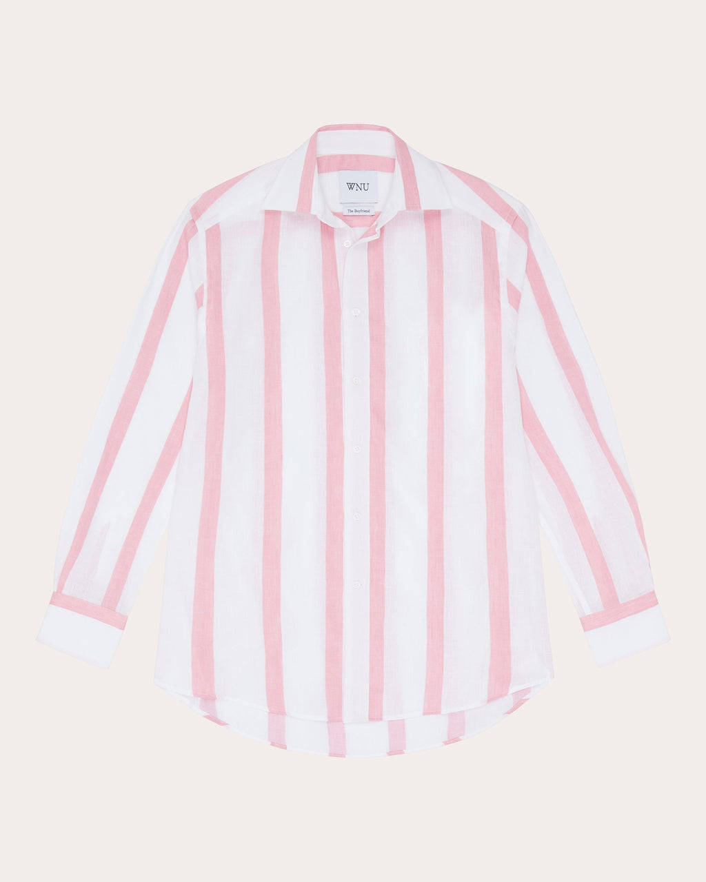 The Boyfriend Stripe Woven Linen-Cotton Button-Up
