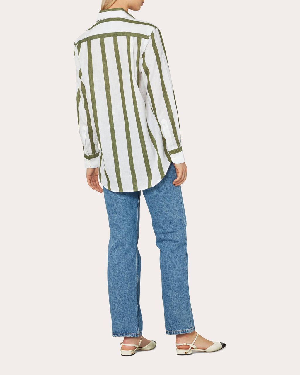 The Boyfriend Striped Linen-Cotton Blend Shirt
