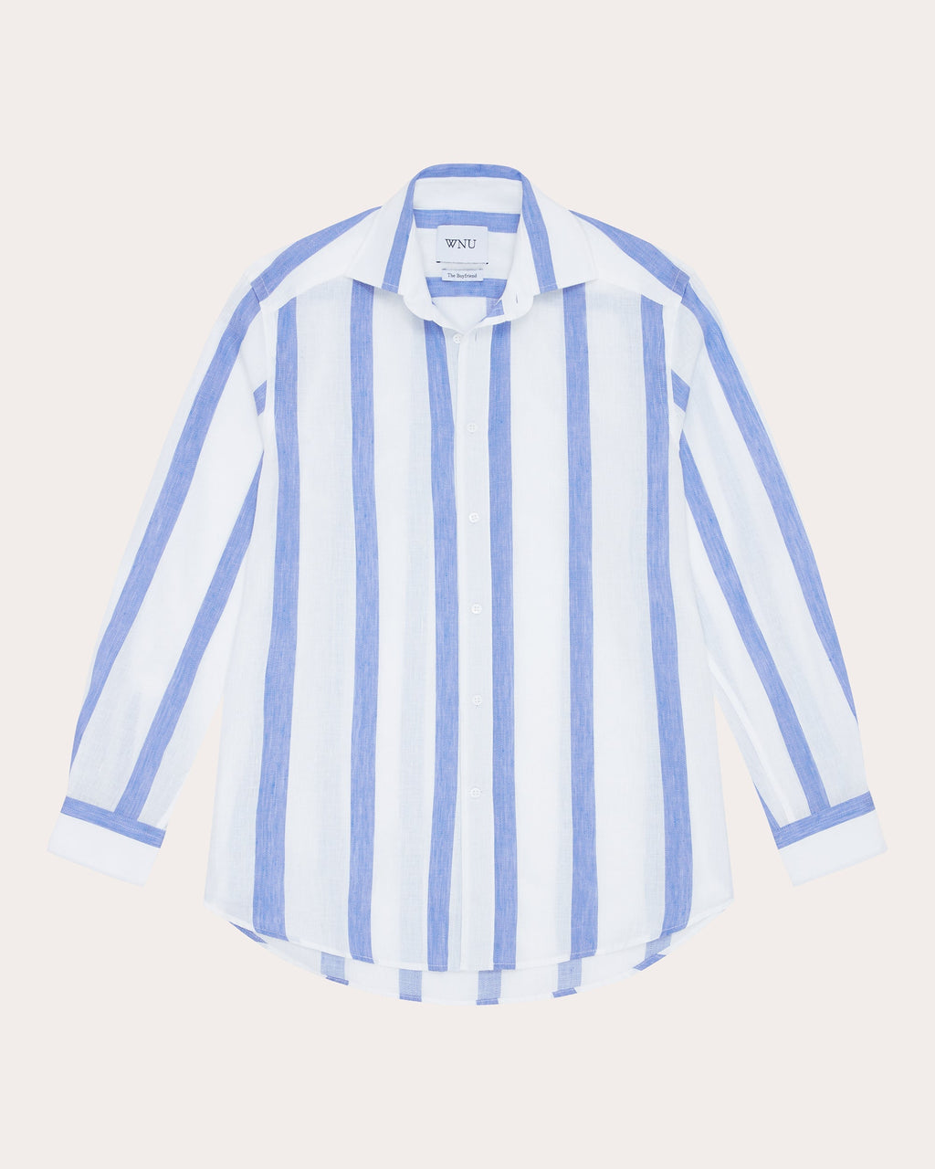 The Boyfriend Striped Linen-Cotton Blend Shirt