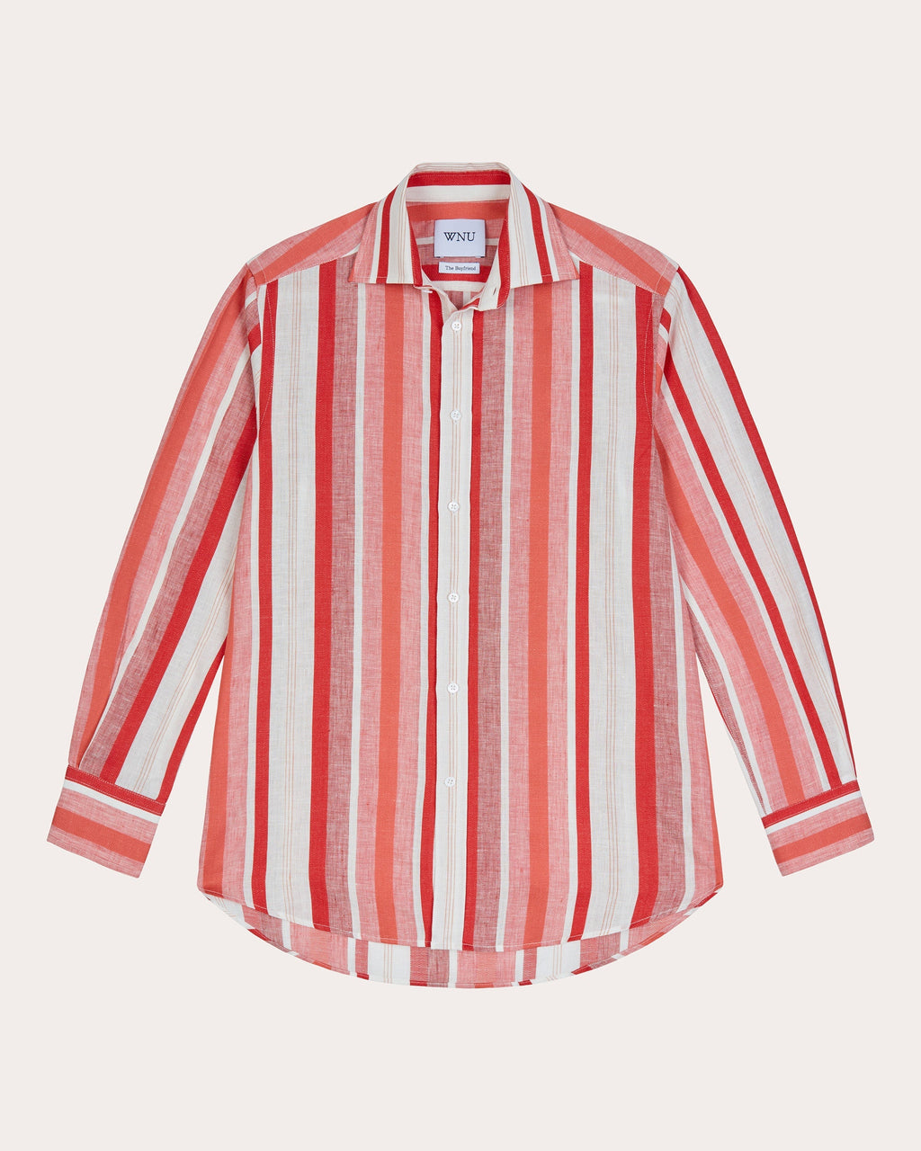 The Boyfriend Striped Linen-Cotton Blend Shirt