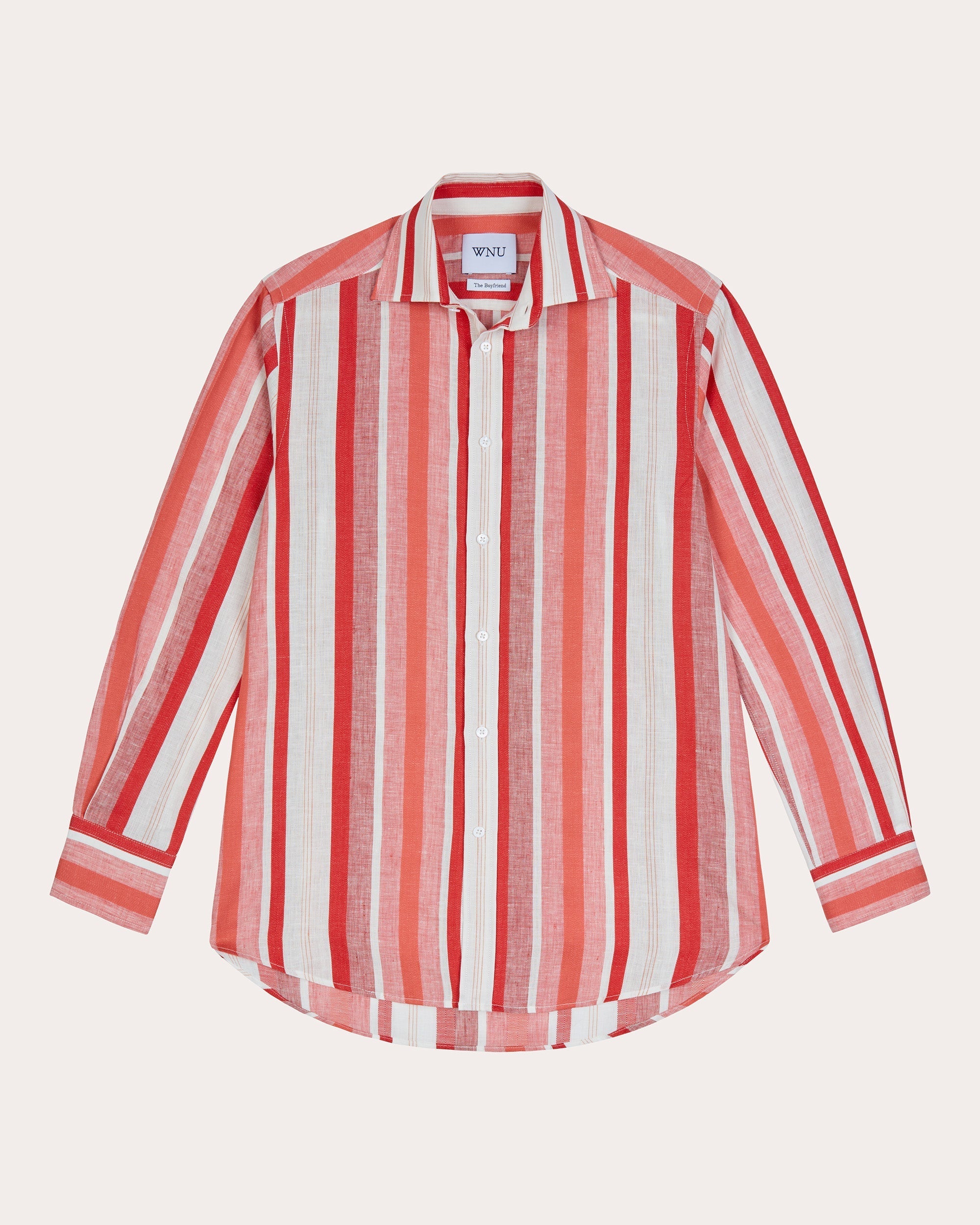 The Boyfriend Striped Linen-Cotton Blend Shirt