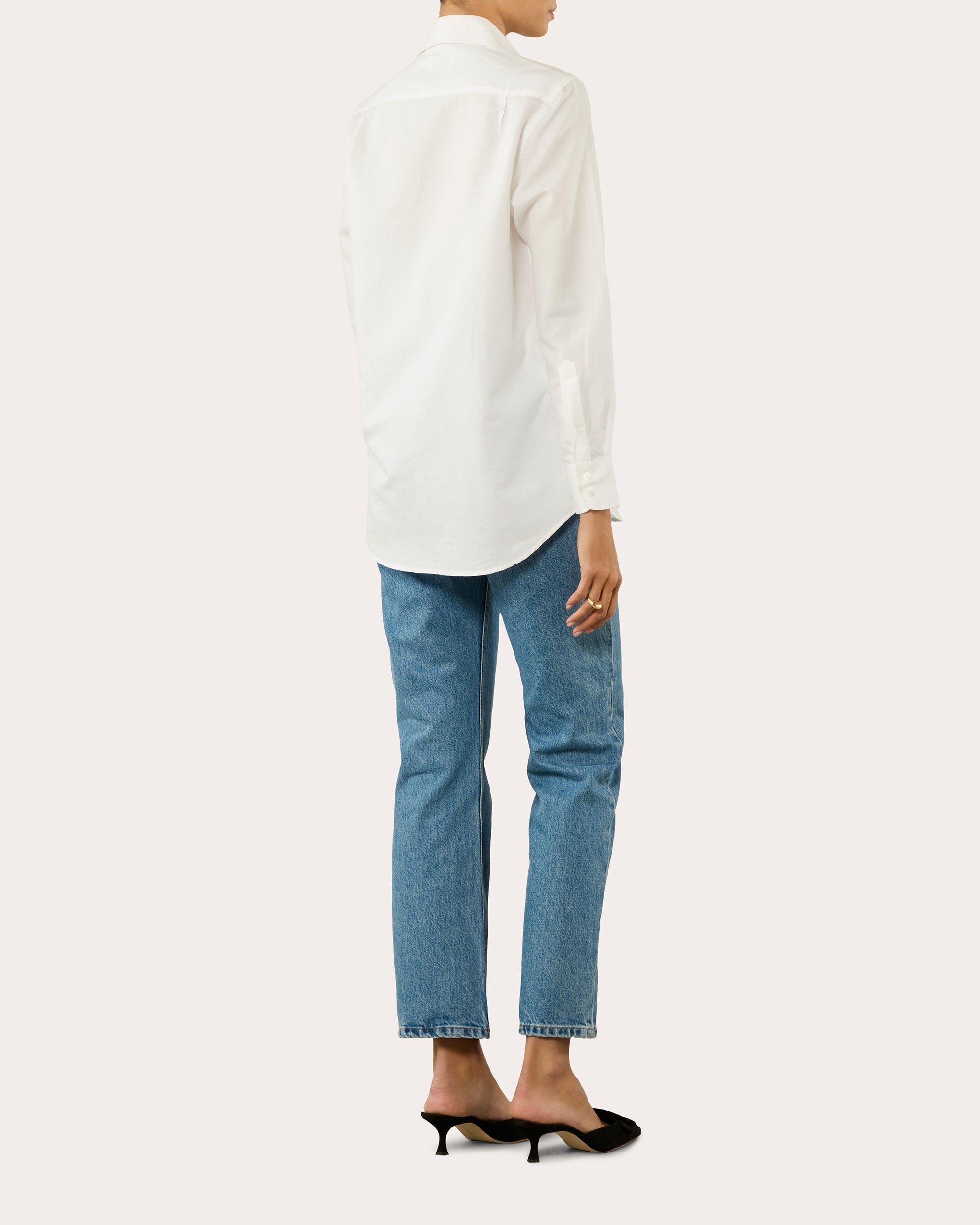 The Boyfriend Woven Linen-Cotton Button-Up