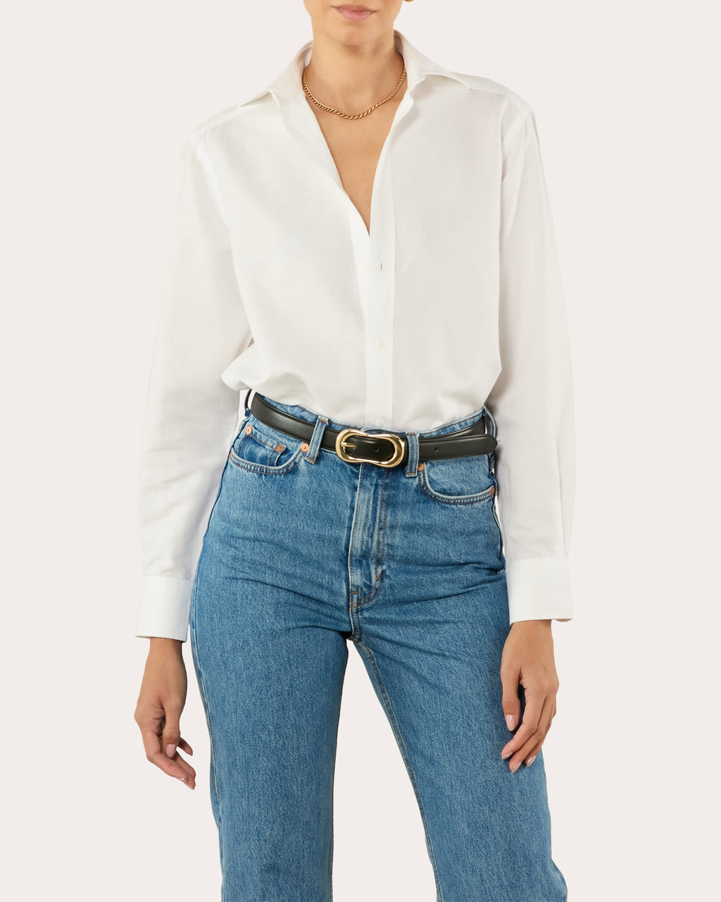 The Boyfriend Woven Linen-Cotton Button-Up