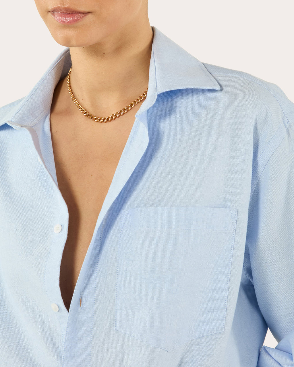 The Oversized Oxford Cotton Button-Up Shirt