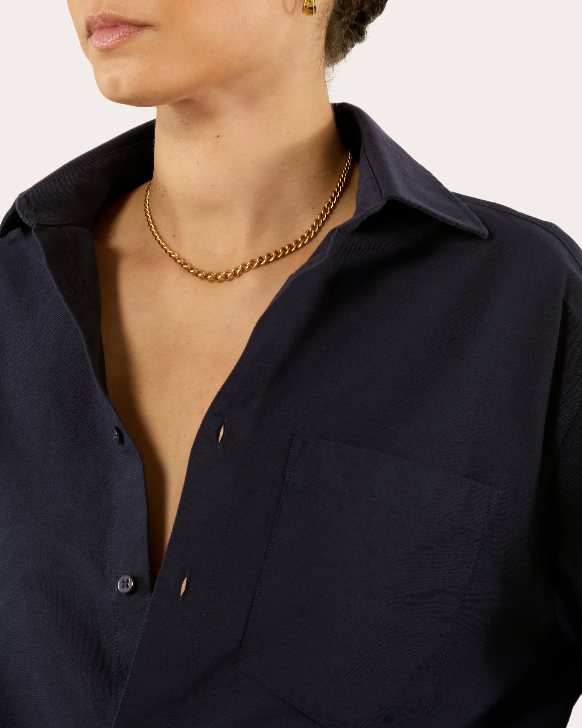 The Oversized Oxford Cotton Button-Up Shirt