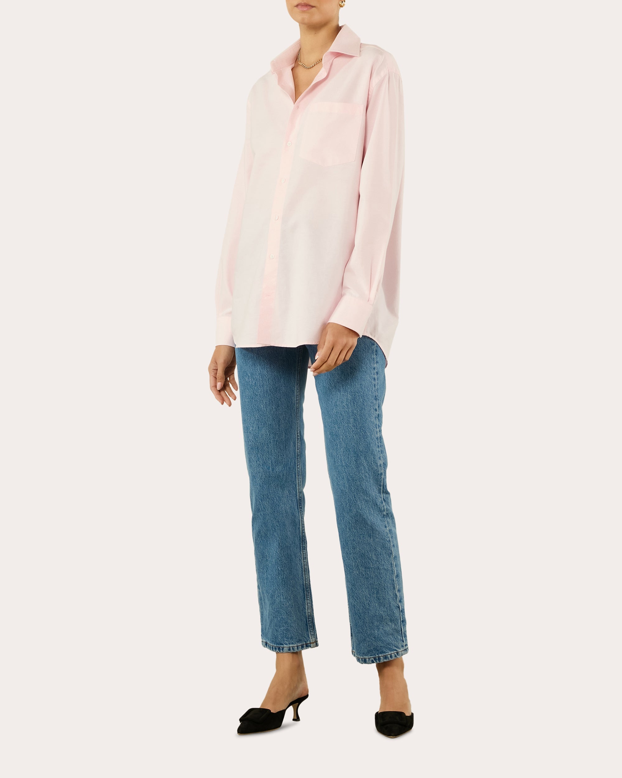 The Oversized Oxford Cotton Button-Up Shirt