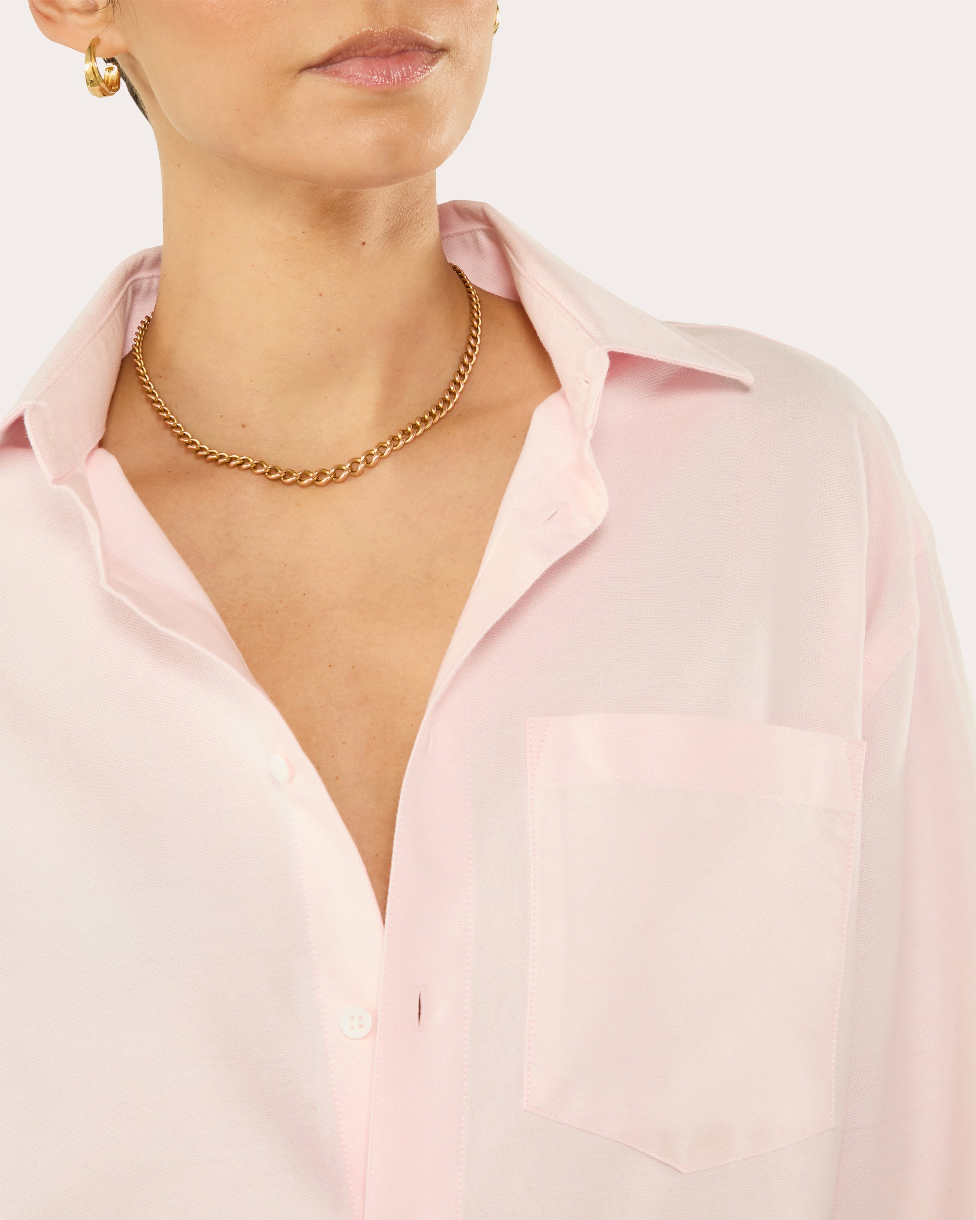 The Oversized Oxford Cotton Button-Up Shirt