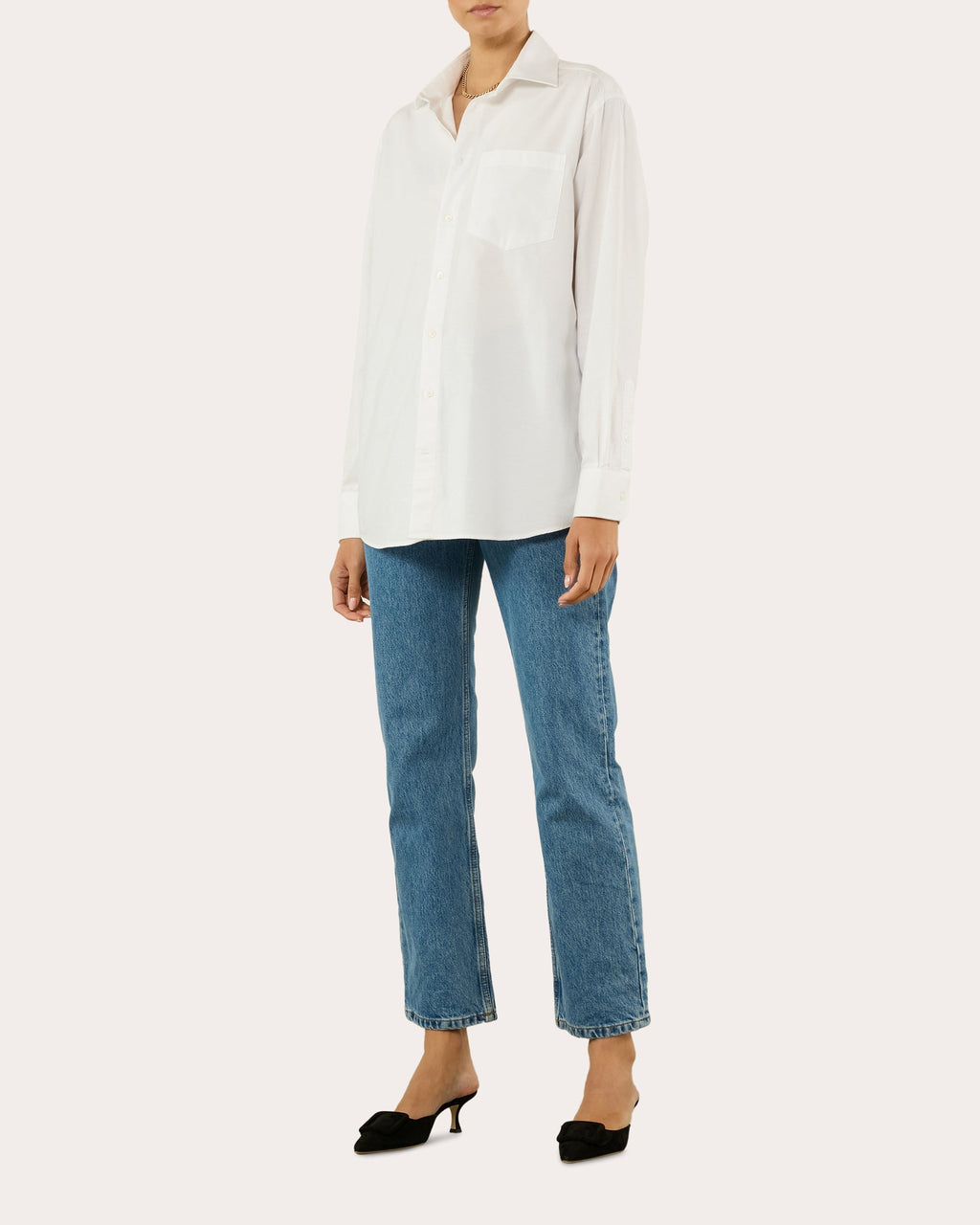 The Oversized Oxford Cotton Button-Up Shirt