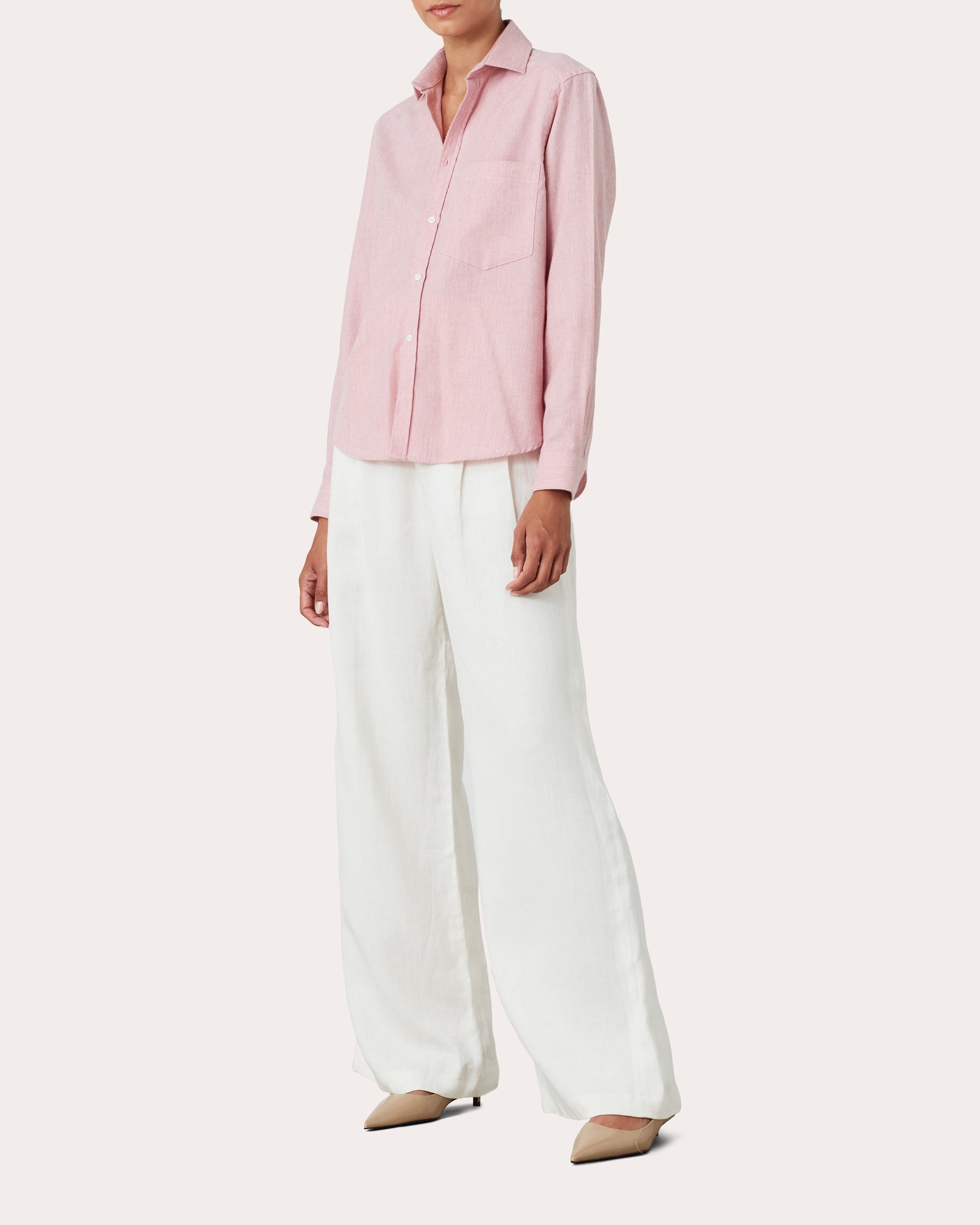 The Classic Brushed Cotton-Wool Button-Up Shirt