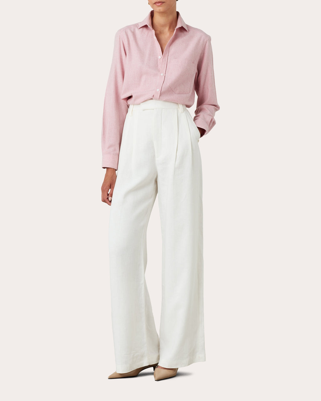 The Classic Brushed Cotton-Wool Button-Up Shirt