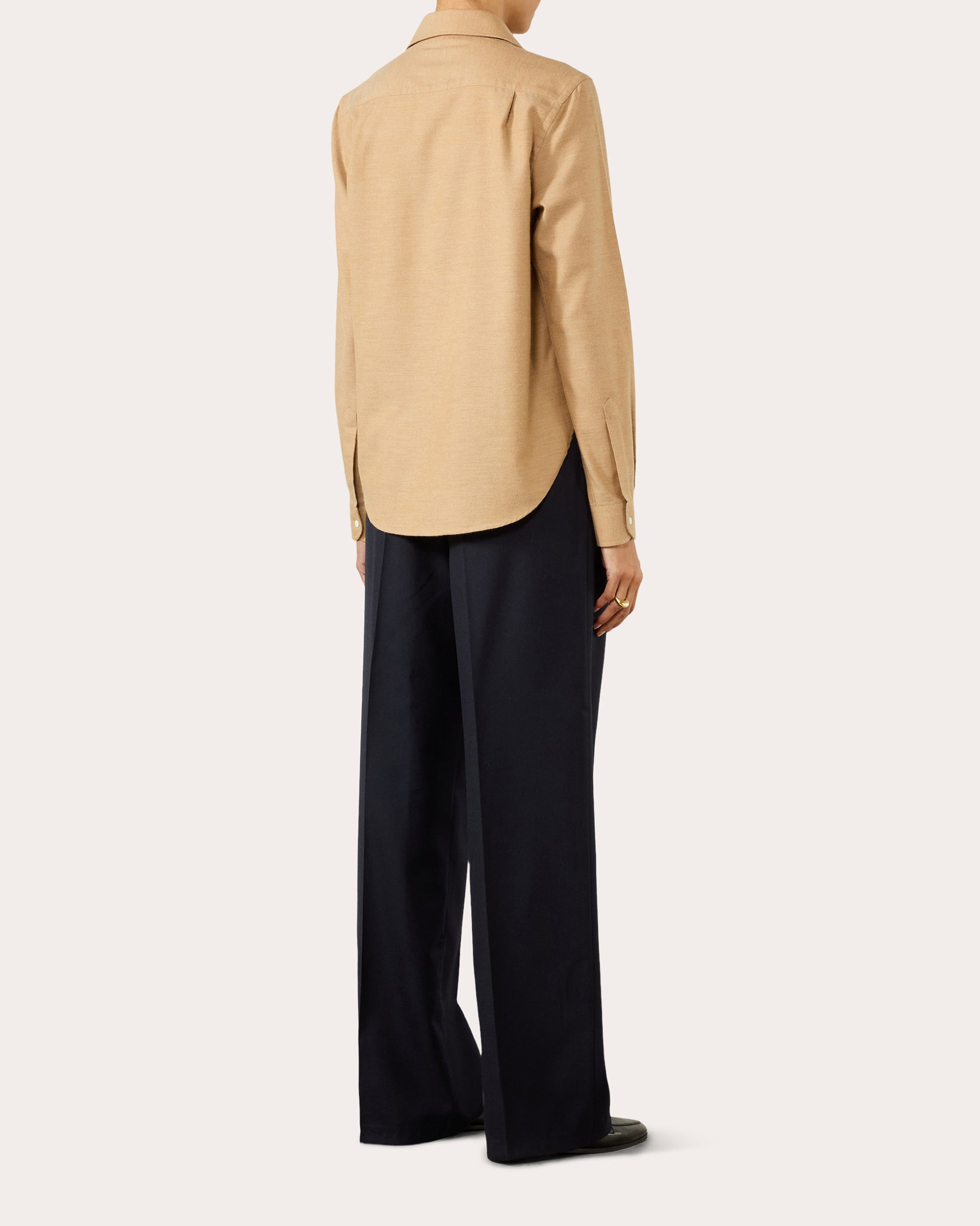 The Classic Brushed Cotton-Wool Button-Up Shirt