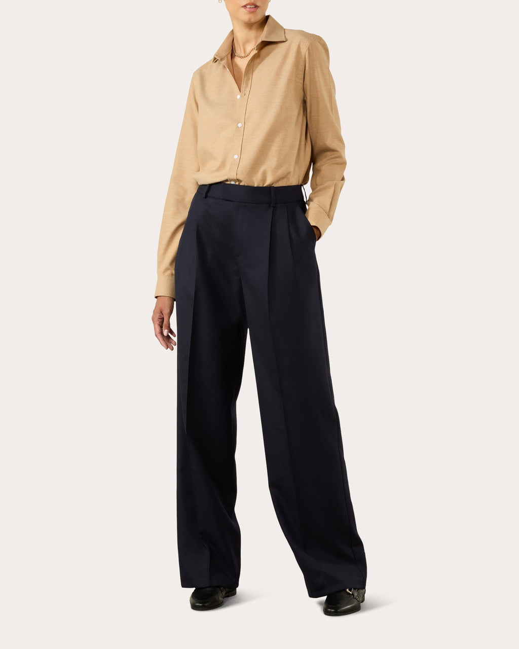 The Classic Brushed Cotton-Wool Button-Up Shirt