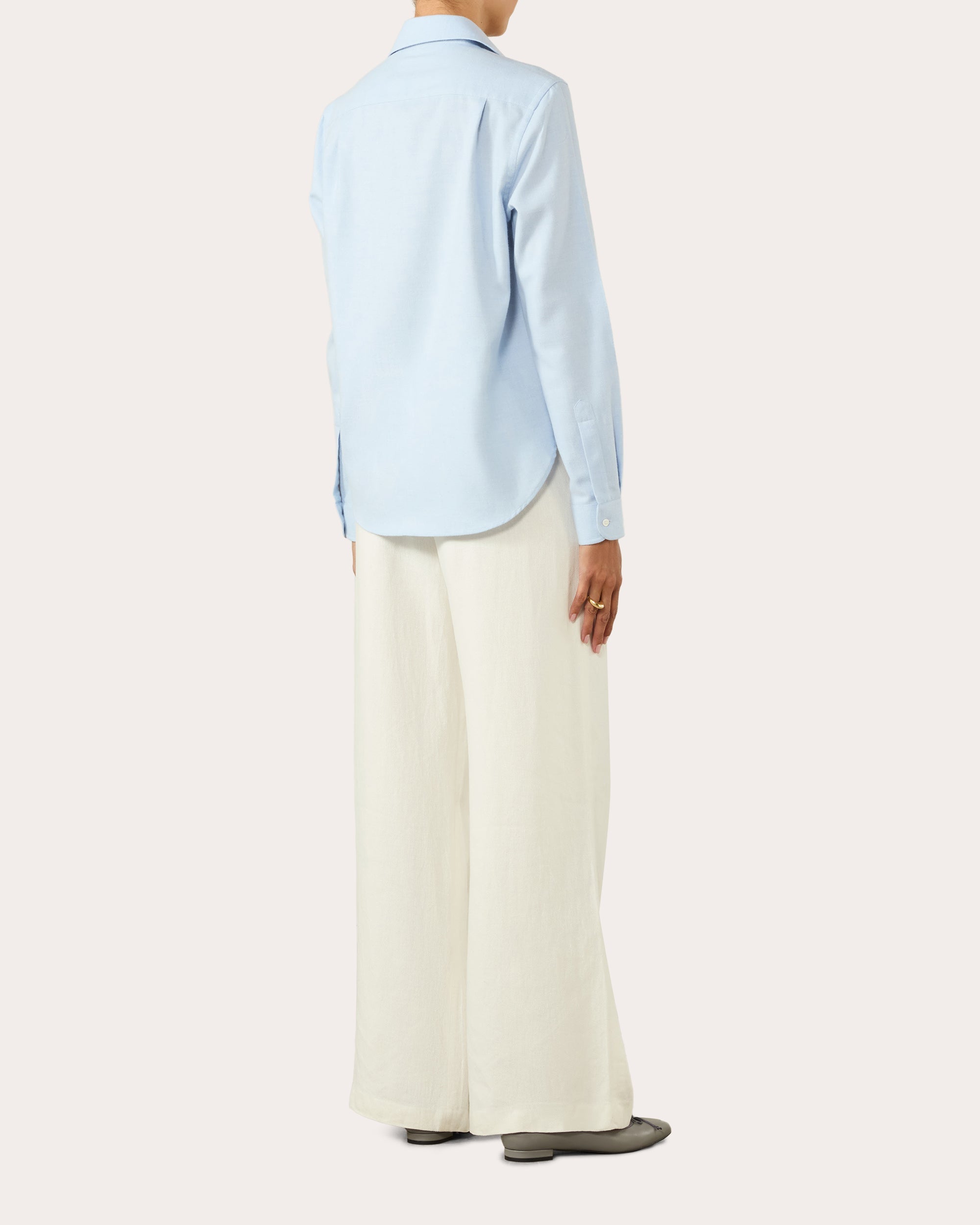 The Classic Brushed Cotton-Wool Button-Up Shirt