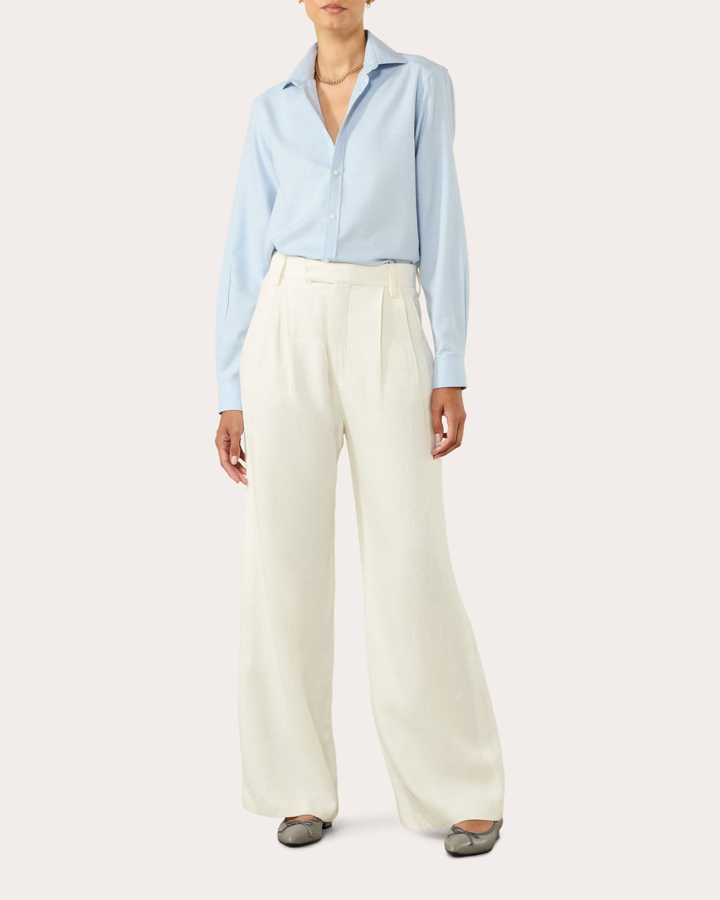 The Classic Brushed Cotton-Wool Button-Up Shirt