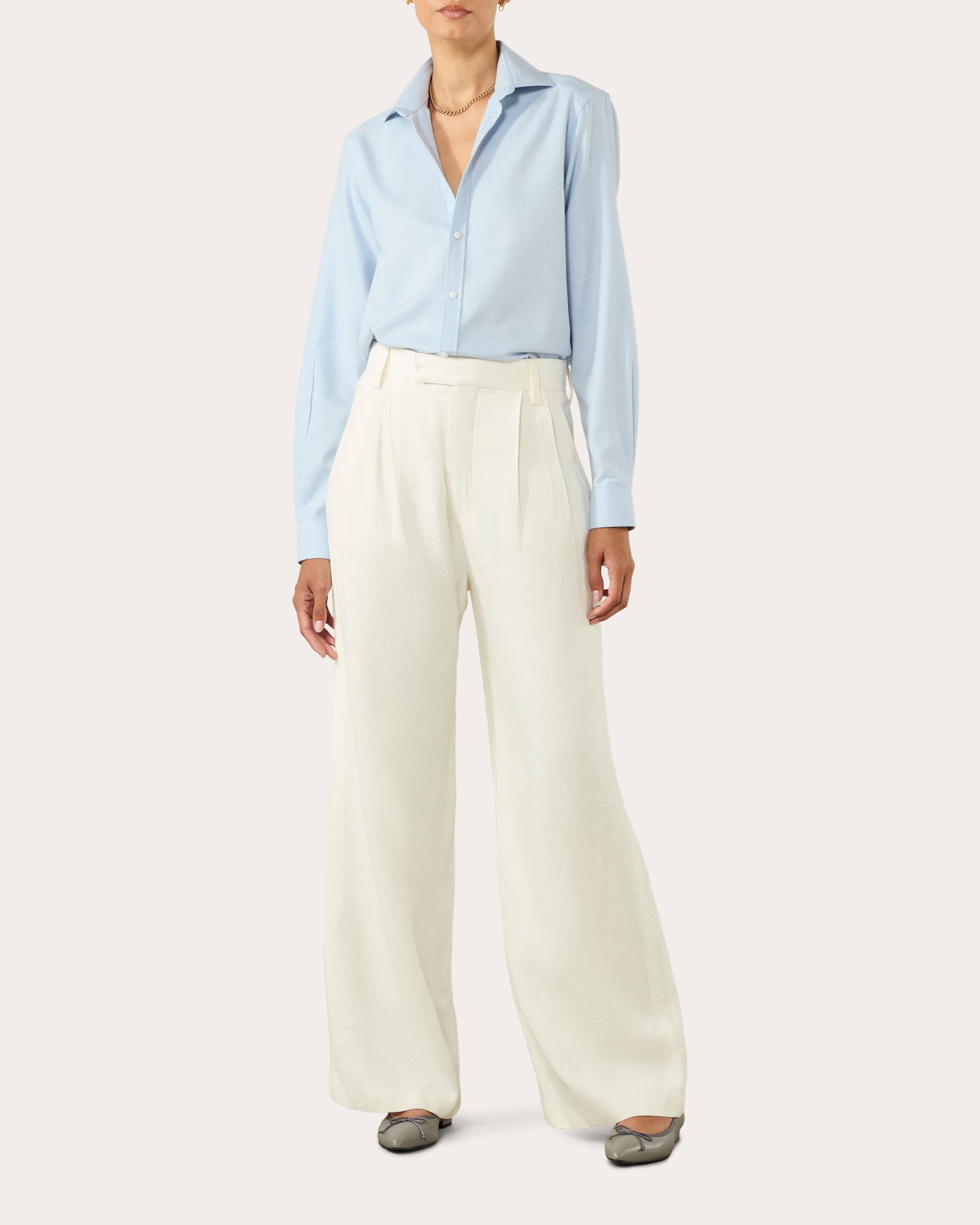 The Classic Brushed Cotton-Wool Button-Up Shirt