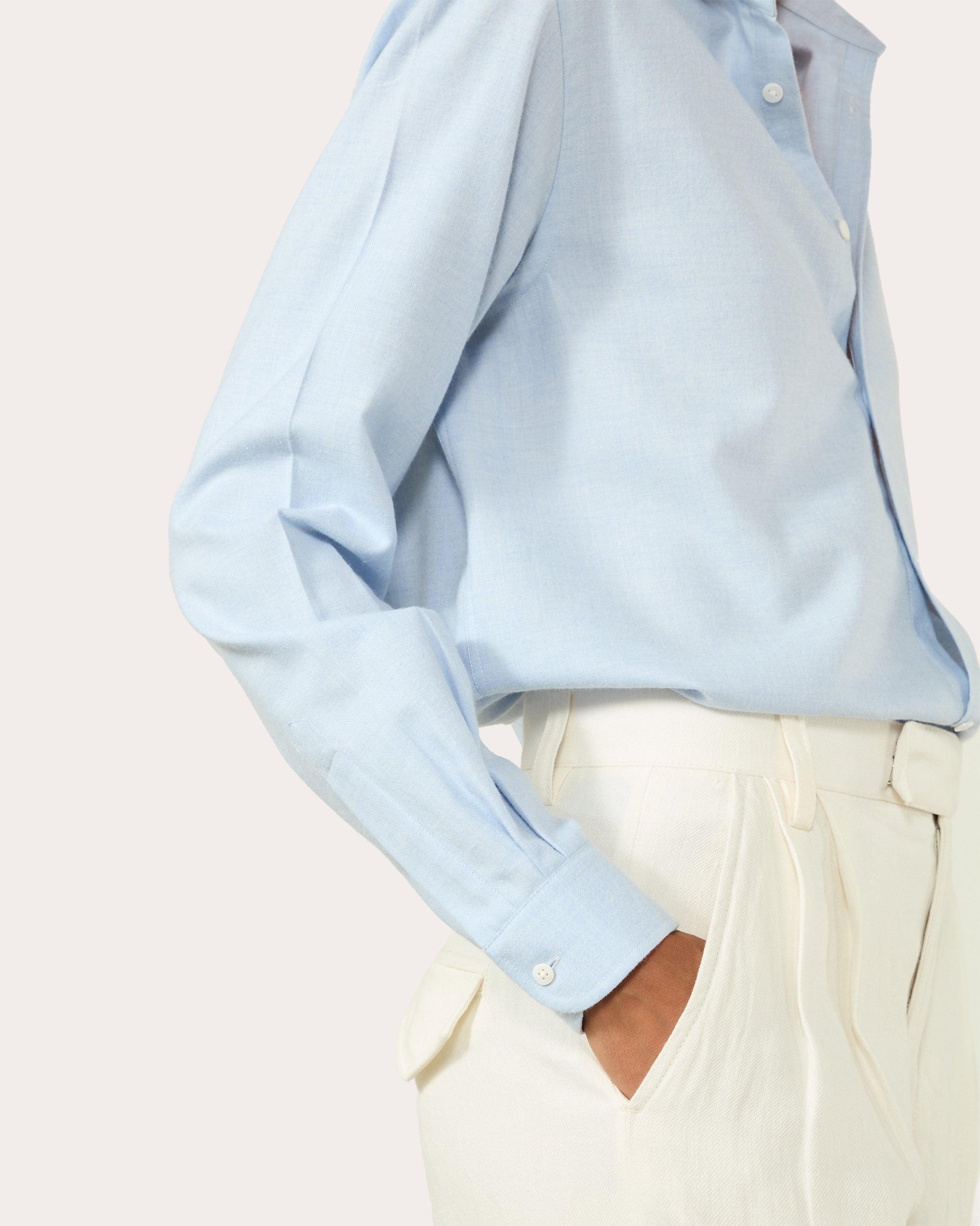 The Classic Brushed Cotton-Wool Button-Up Shirt