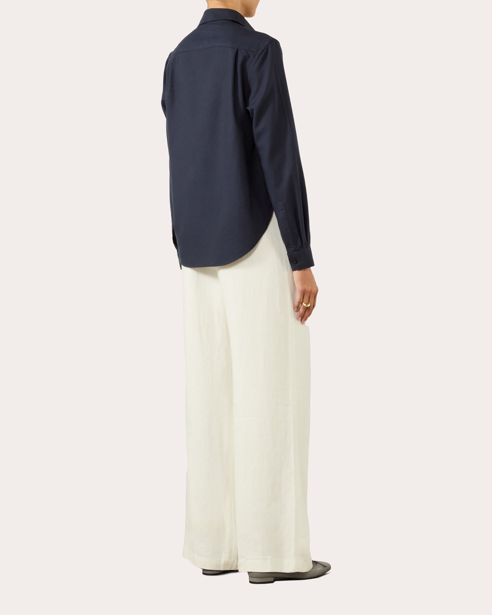 The Classic Brushed Cotton-Wool Button-Up Shirt