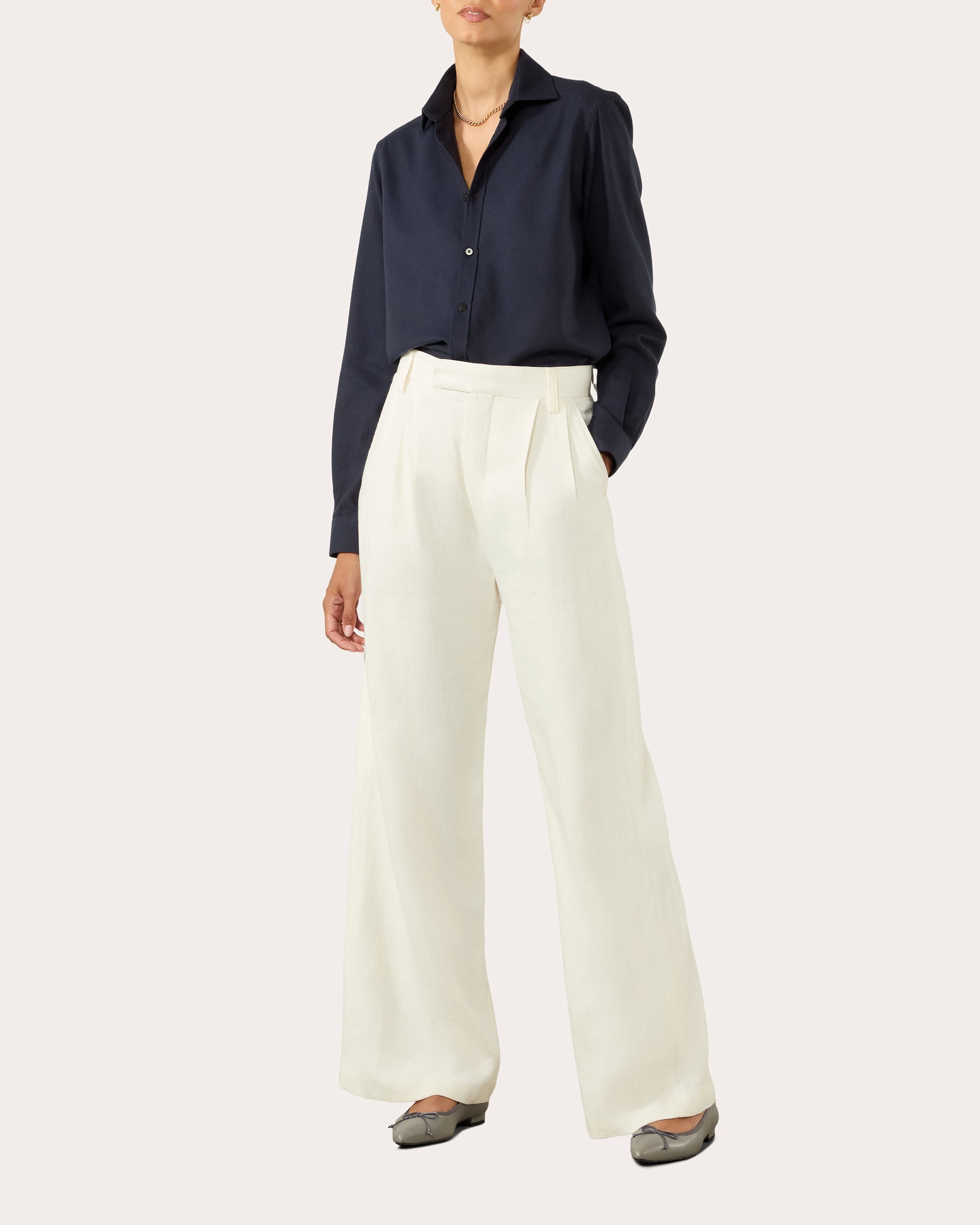 The Classic Brushed Cotton-Wool Button-Up Shirt