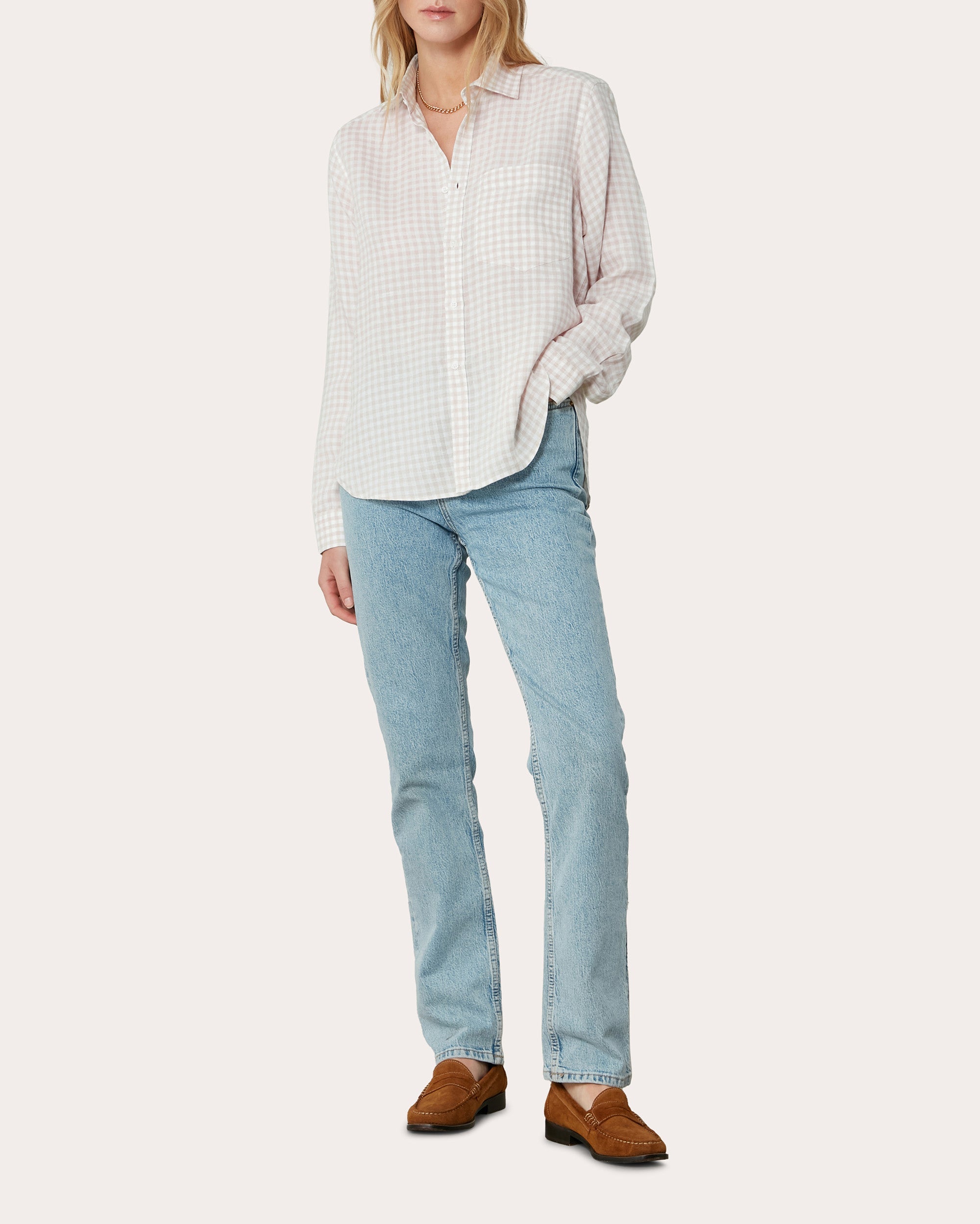 The Classic Gingham-Print Linen Shirt