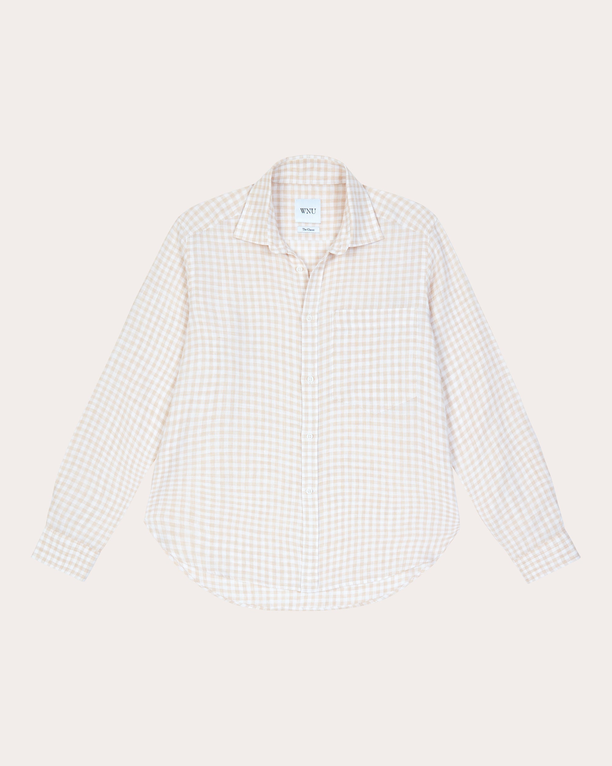 The Classic Gingham-Print Linen Shirt