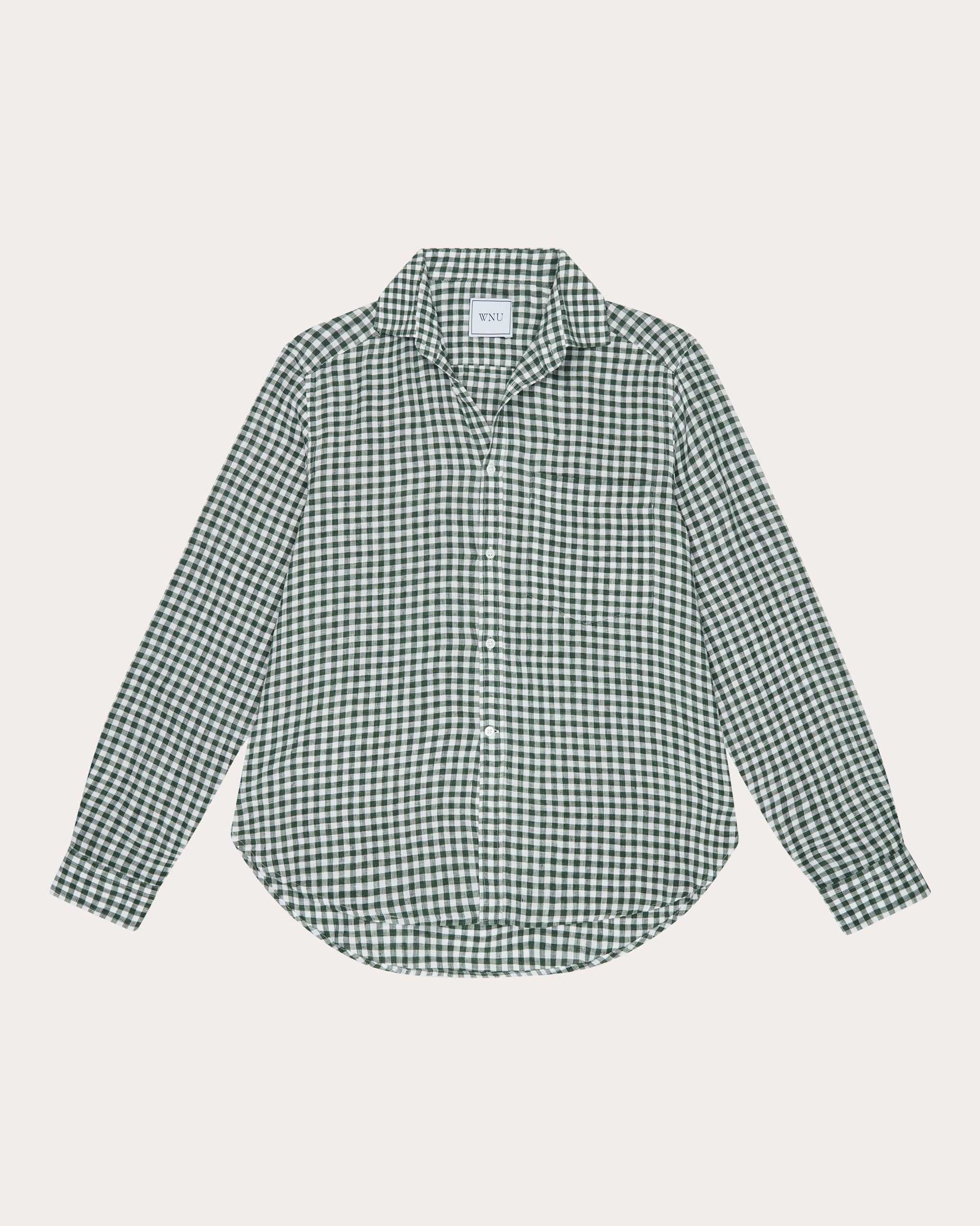 The Classic Gingham Linen Button-Up Shirt