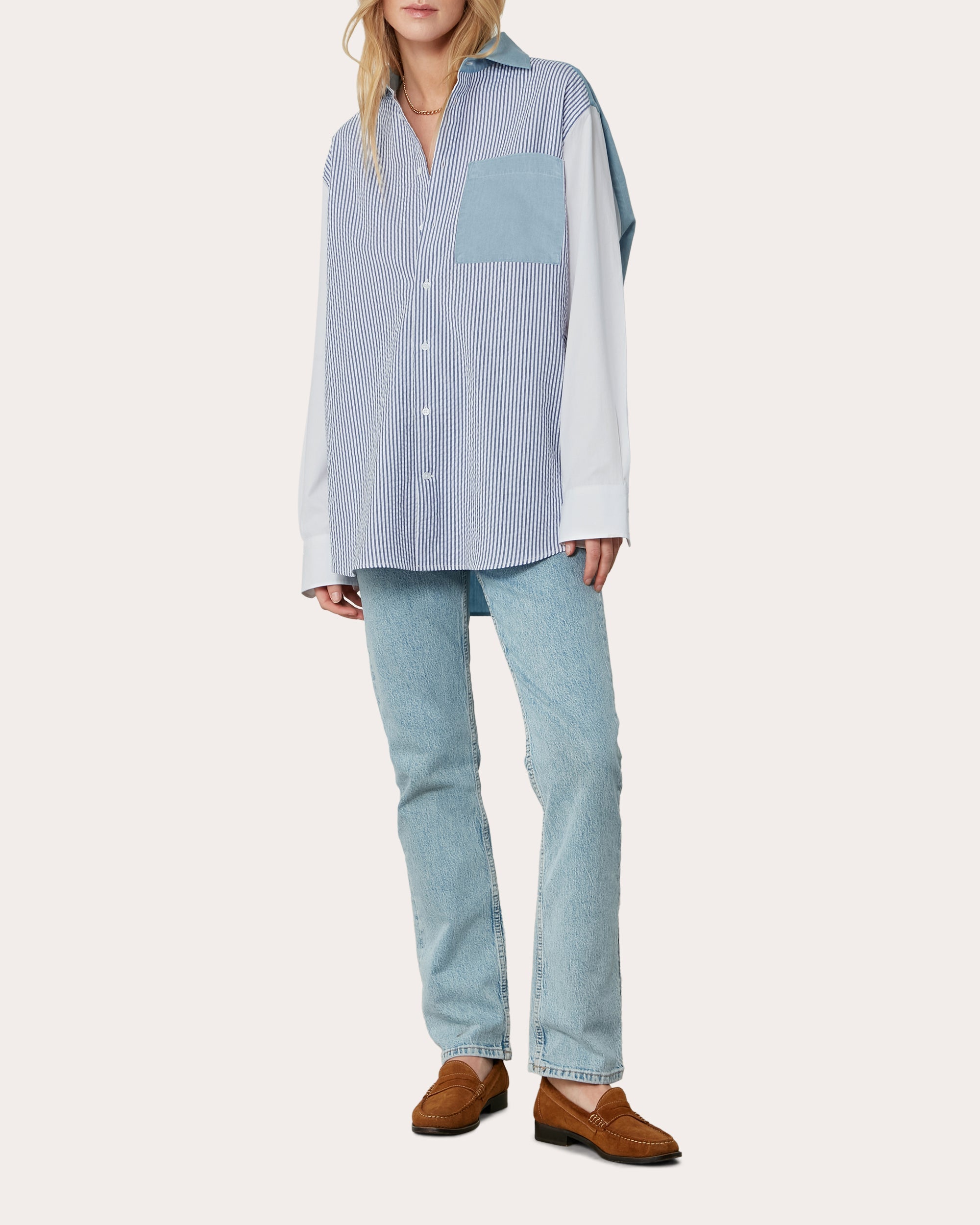 Chessie Patchwork Chambray Shirt
