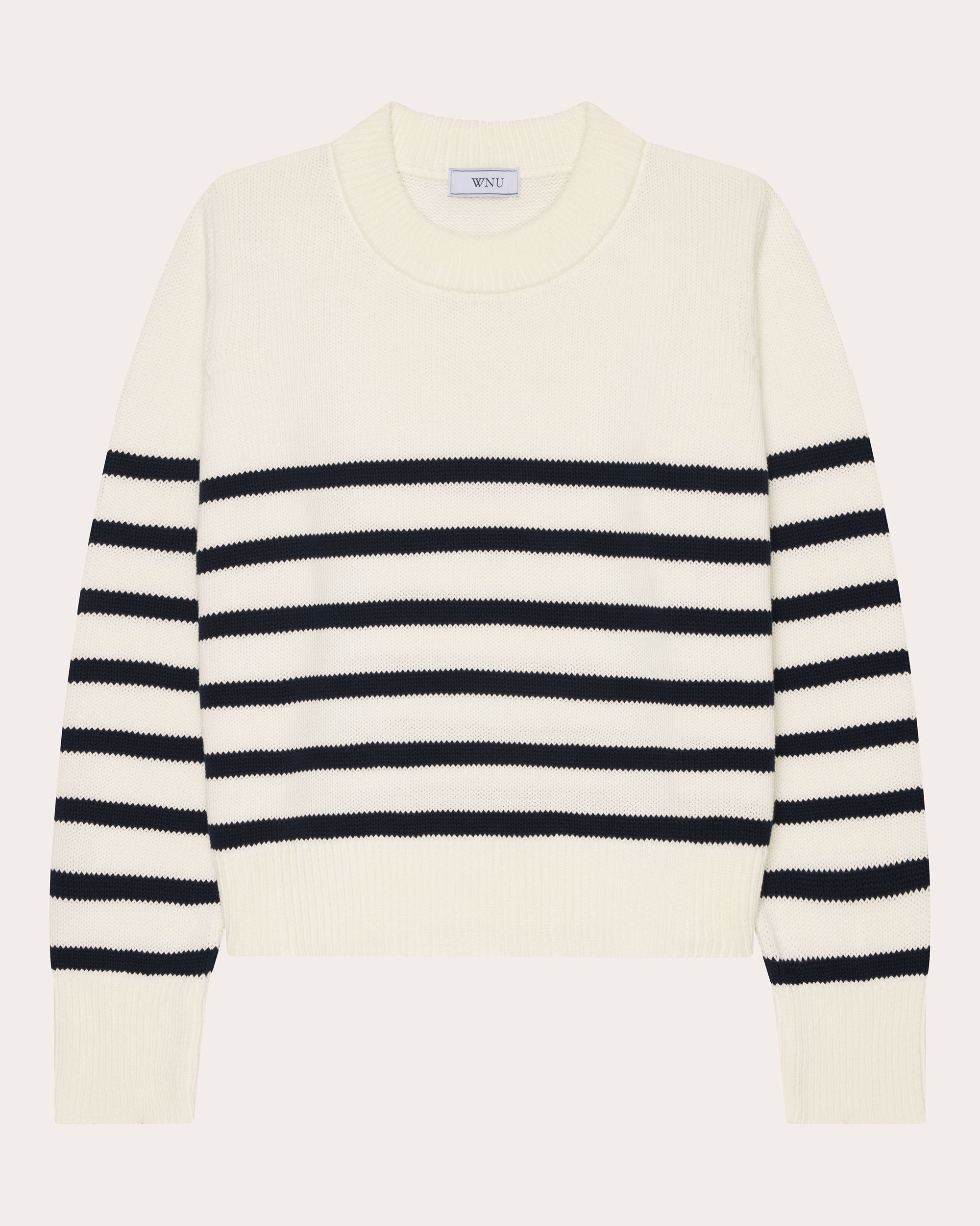 Devon Stripe Cotton Crewneck Sweater